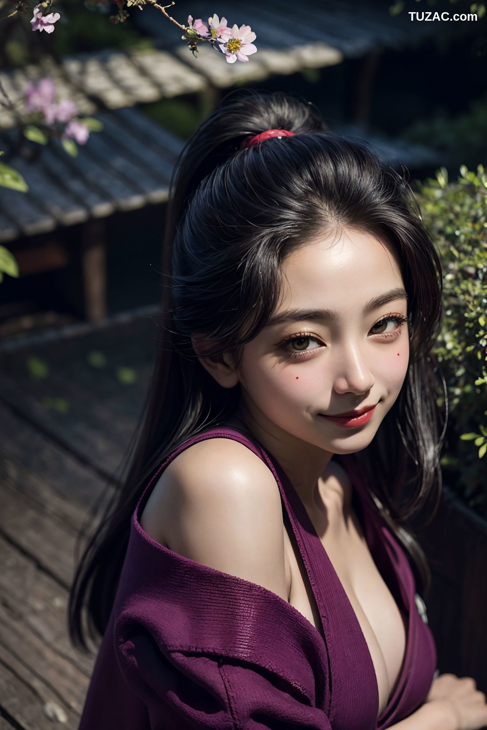 AI美女-穿牛仔吊带裤的女孩-纯净版