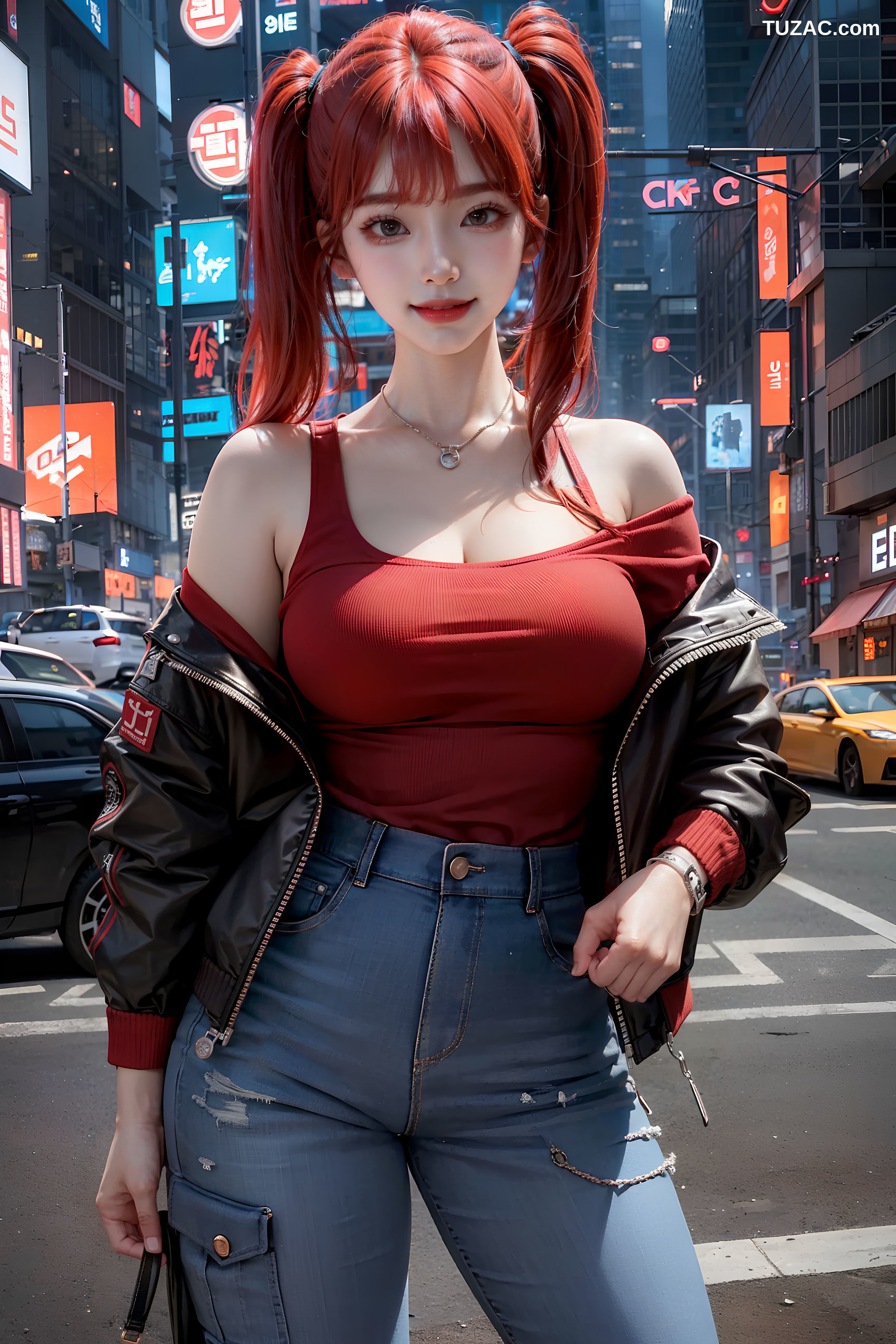 AI美女-红发少女