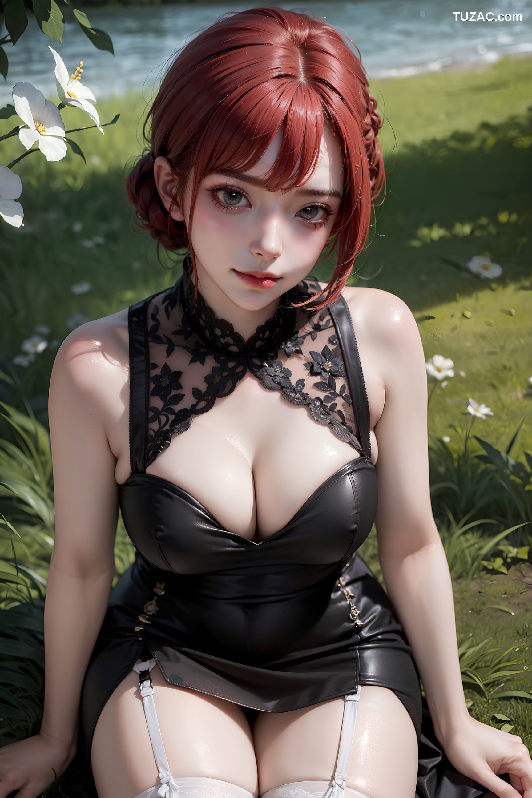 AI美女-红发少女