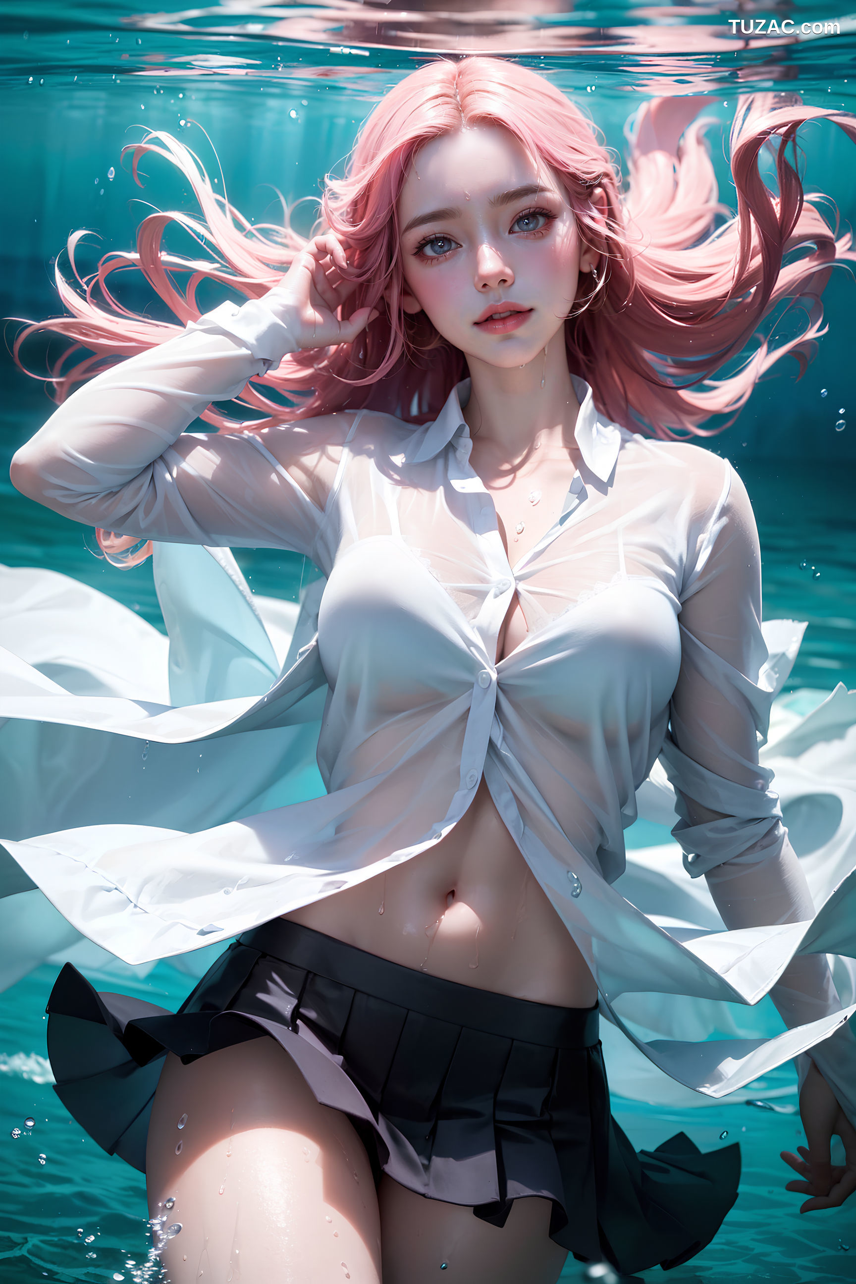 AI美女-红发少女