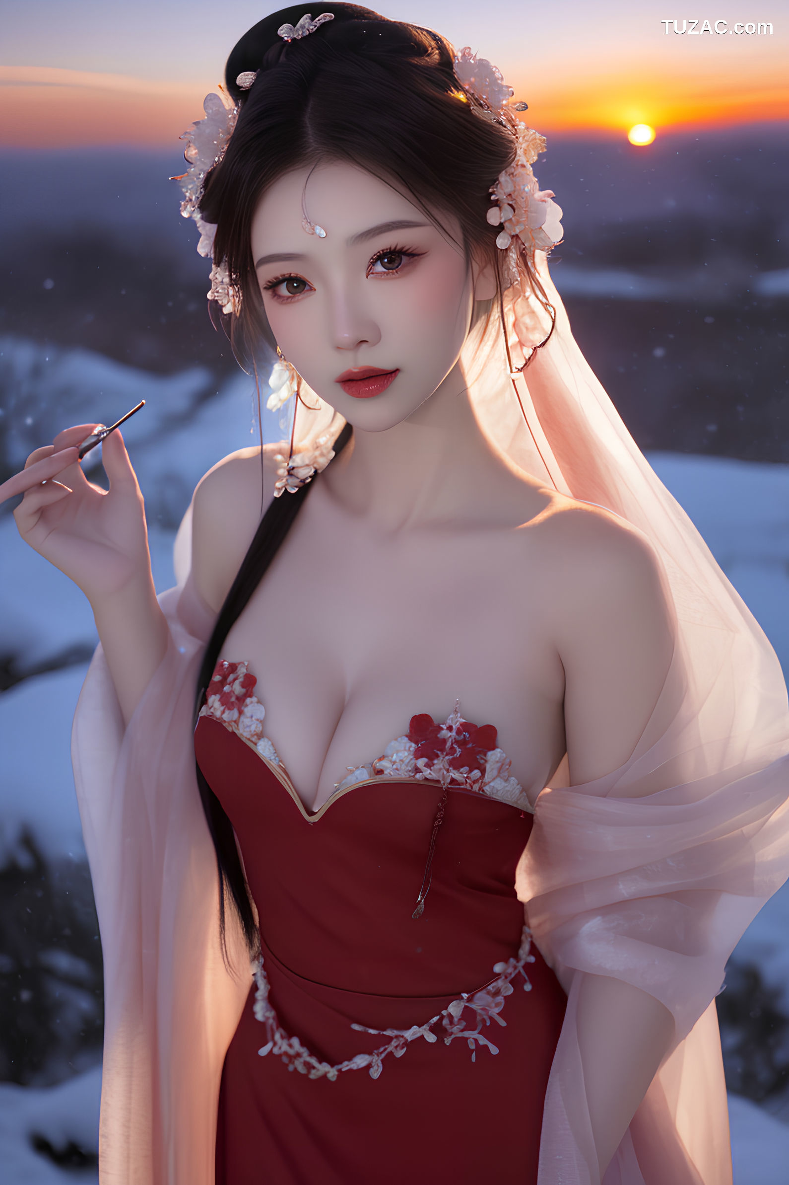 AI美女-红衣仙子