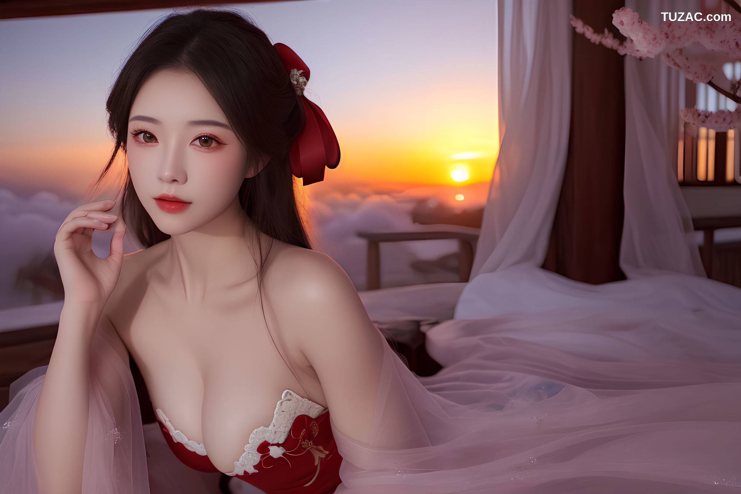 AI美女-红衣仙子