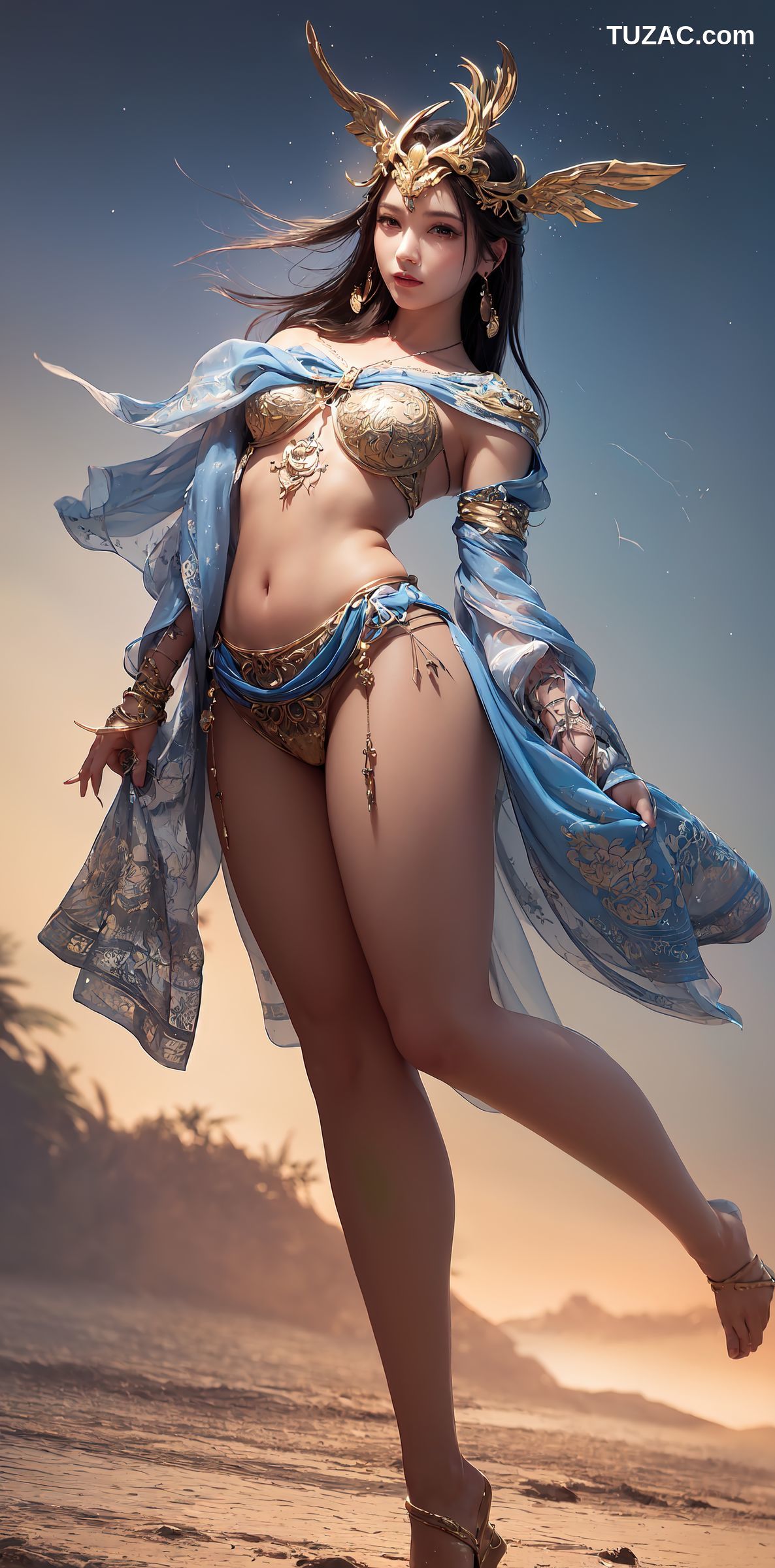 AI美女-舞娘-彩色舞服