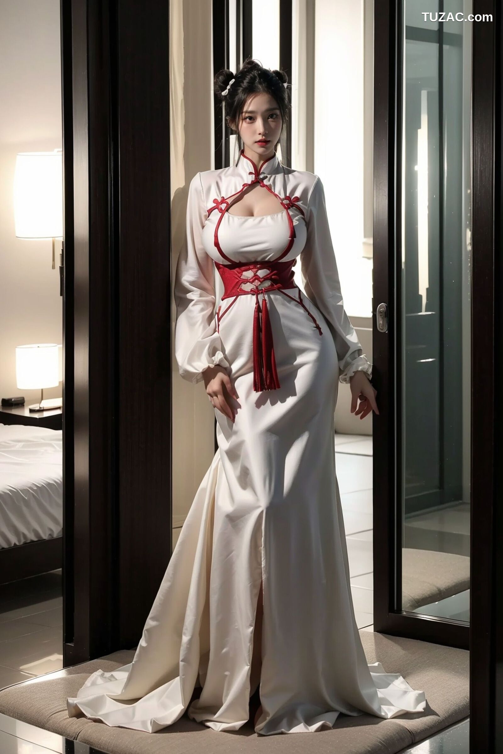 AI美女-超写实-古风白衣丫鬟-18禁