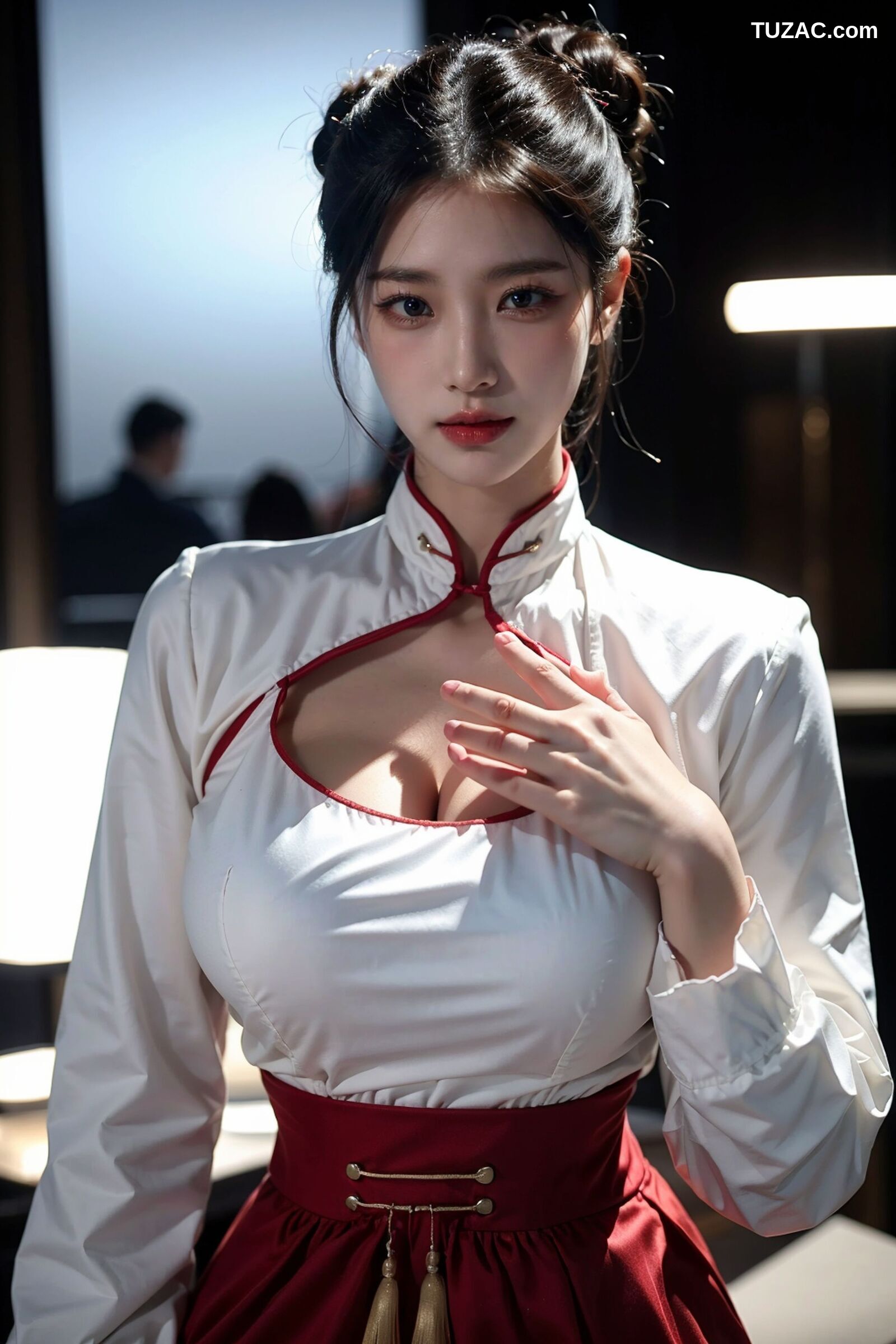 AI美女-超写实-古风白衣丫鬟-18禁