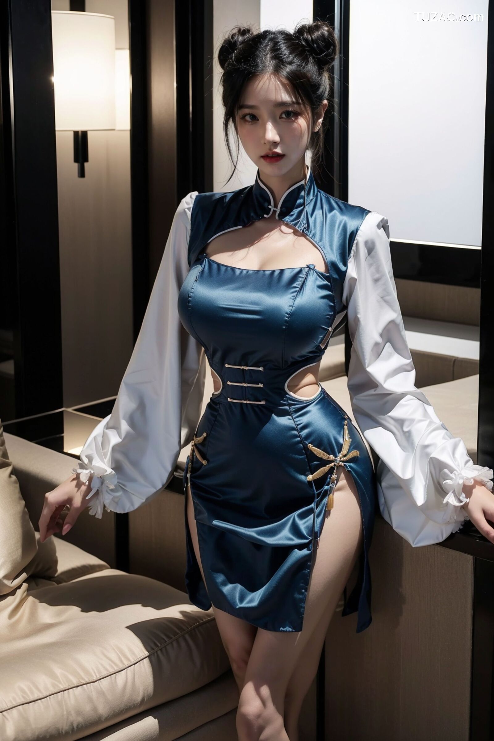 AI美女-超写实-古风白衣丫鬟-18禁