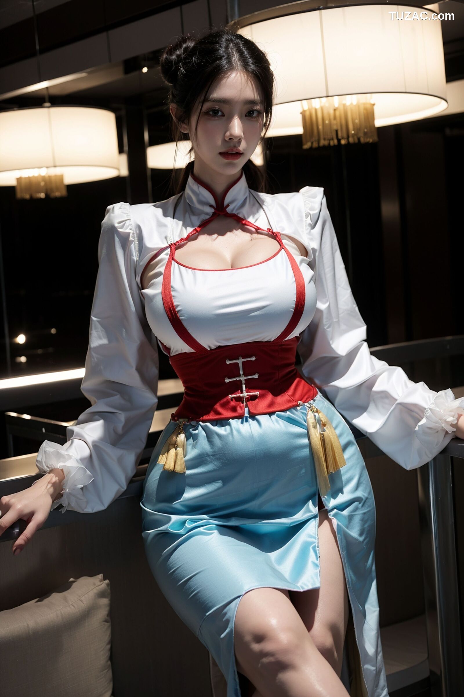 AI美女-超写实-古风白衣丫鬟-18禁