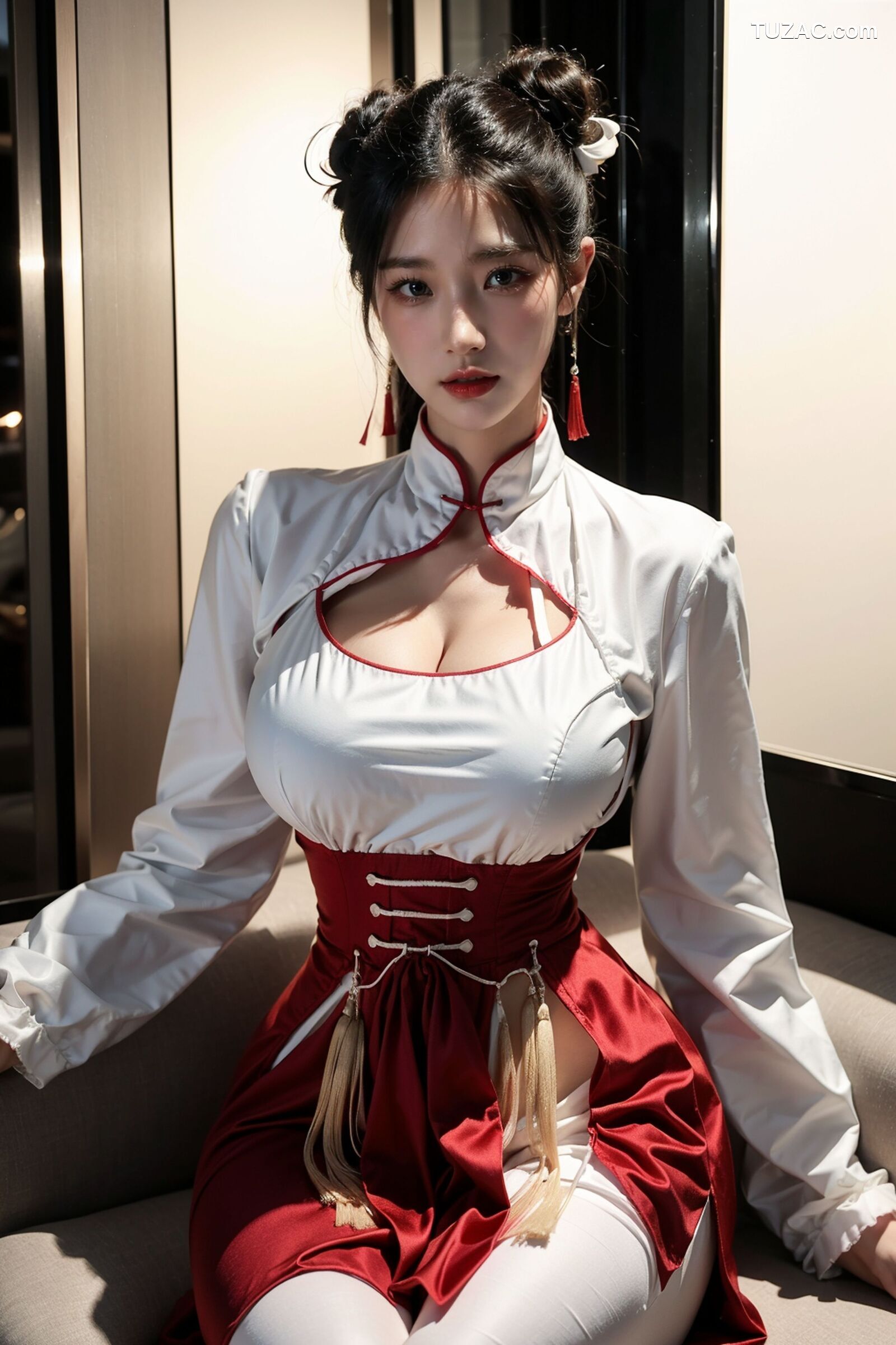 AI美女-超写实-古风白衣丫鬟-18禁