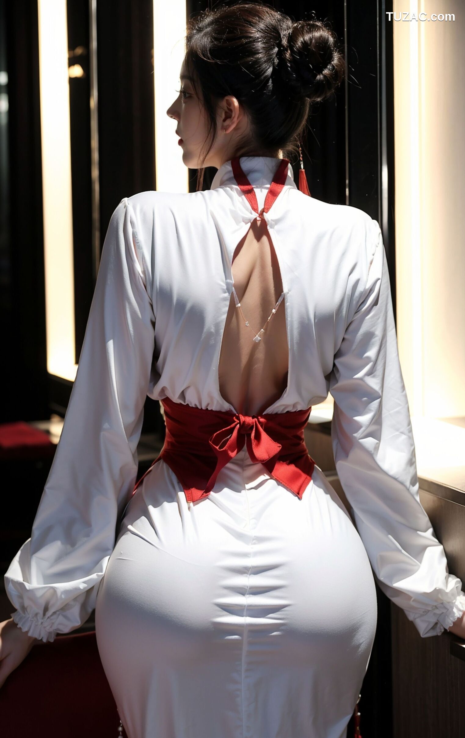 AI美女-超写实-古风白衣丫鬟-18禁