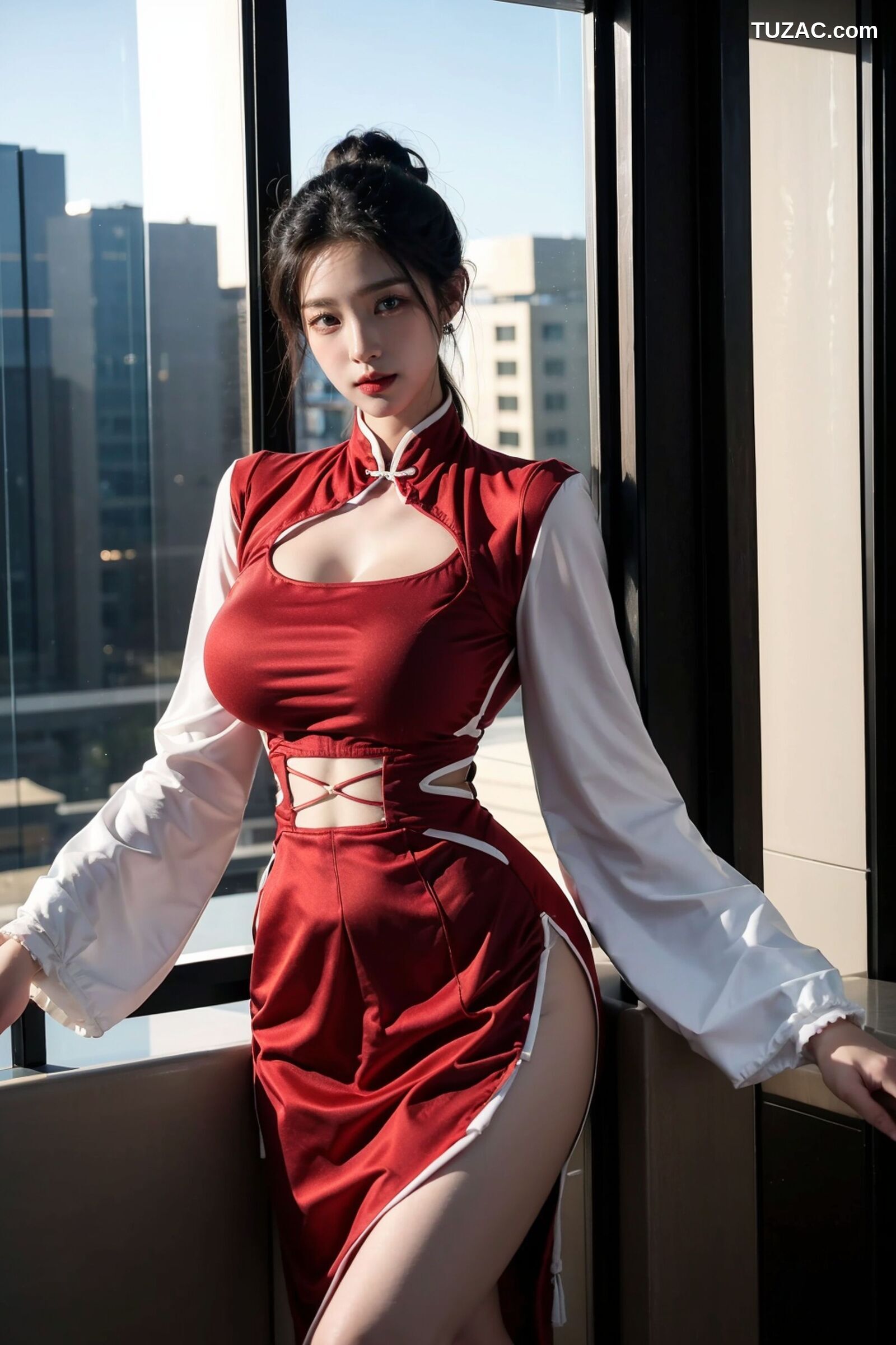 AI美女-超写实-古风白衣丫鬟-18禁