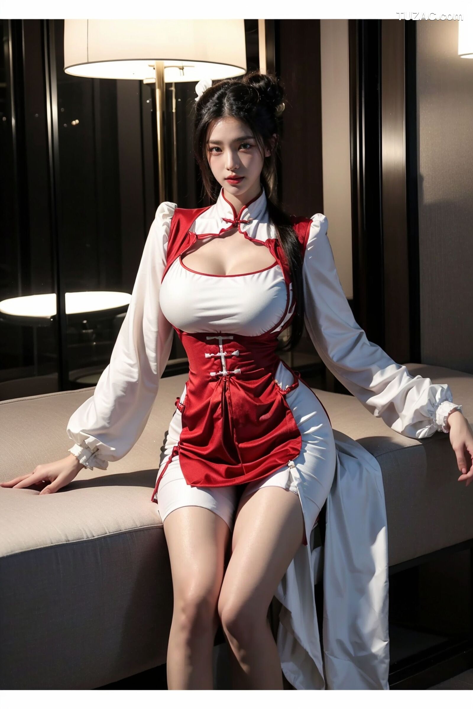 AI美女-超写实-古风白衣丫鬟-18禁