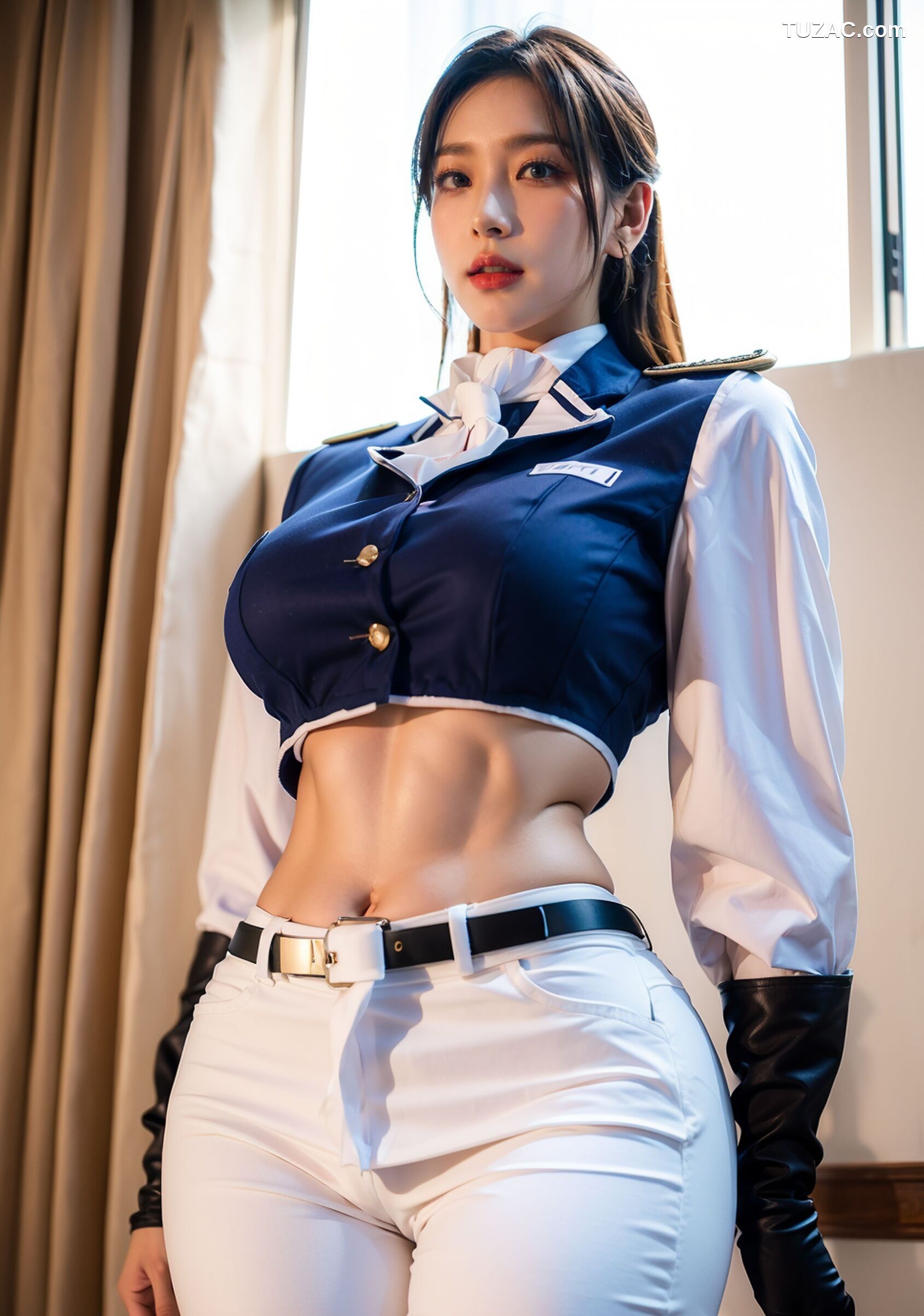 AI美女-超写实-女军官-纯净版