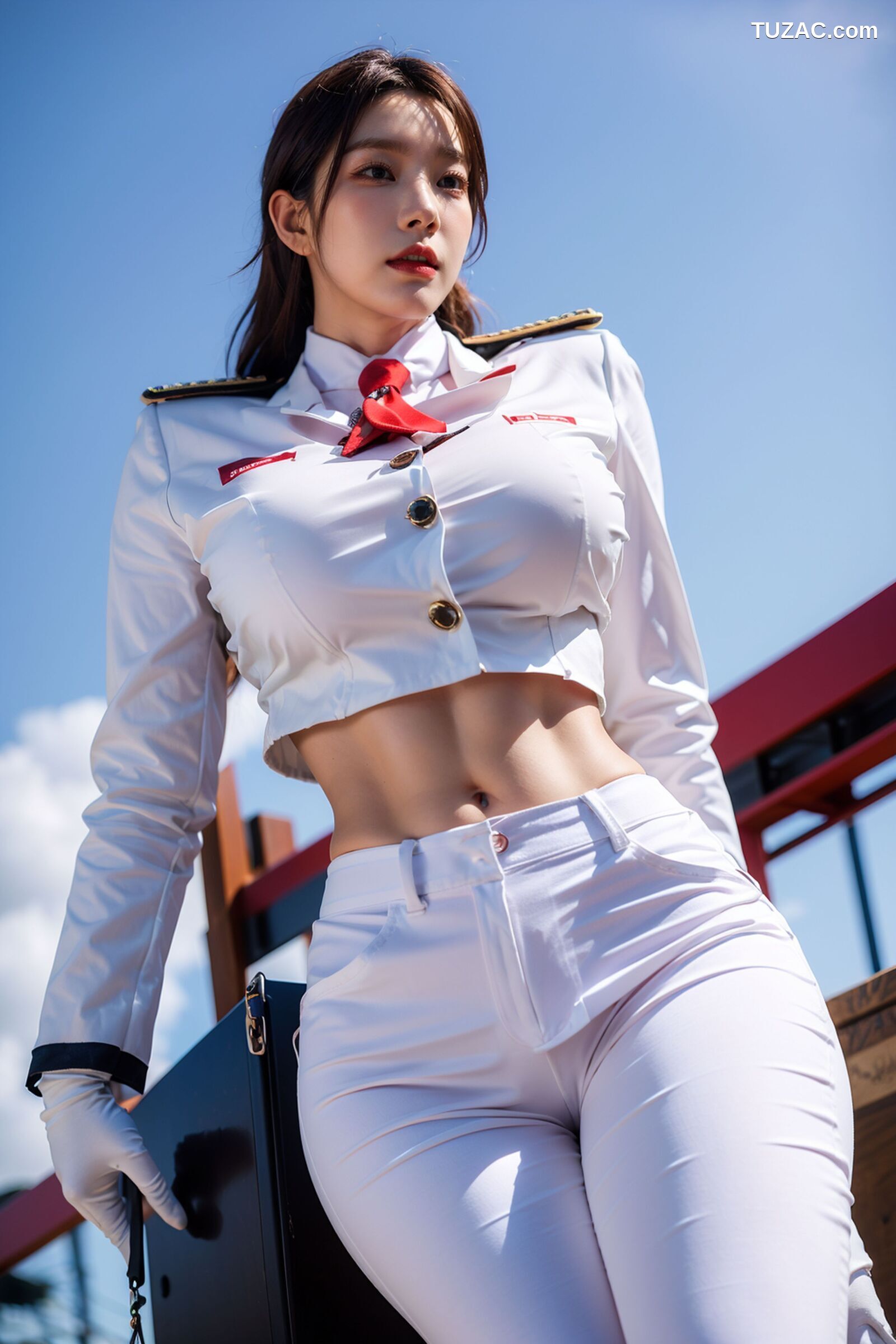 AI美女-超写实-女军官-纯净版