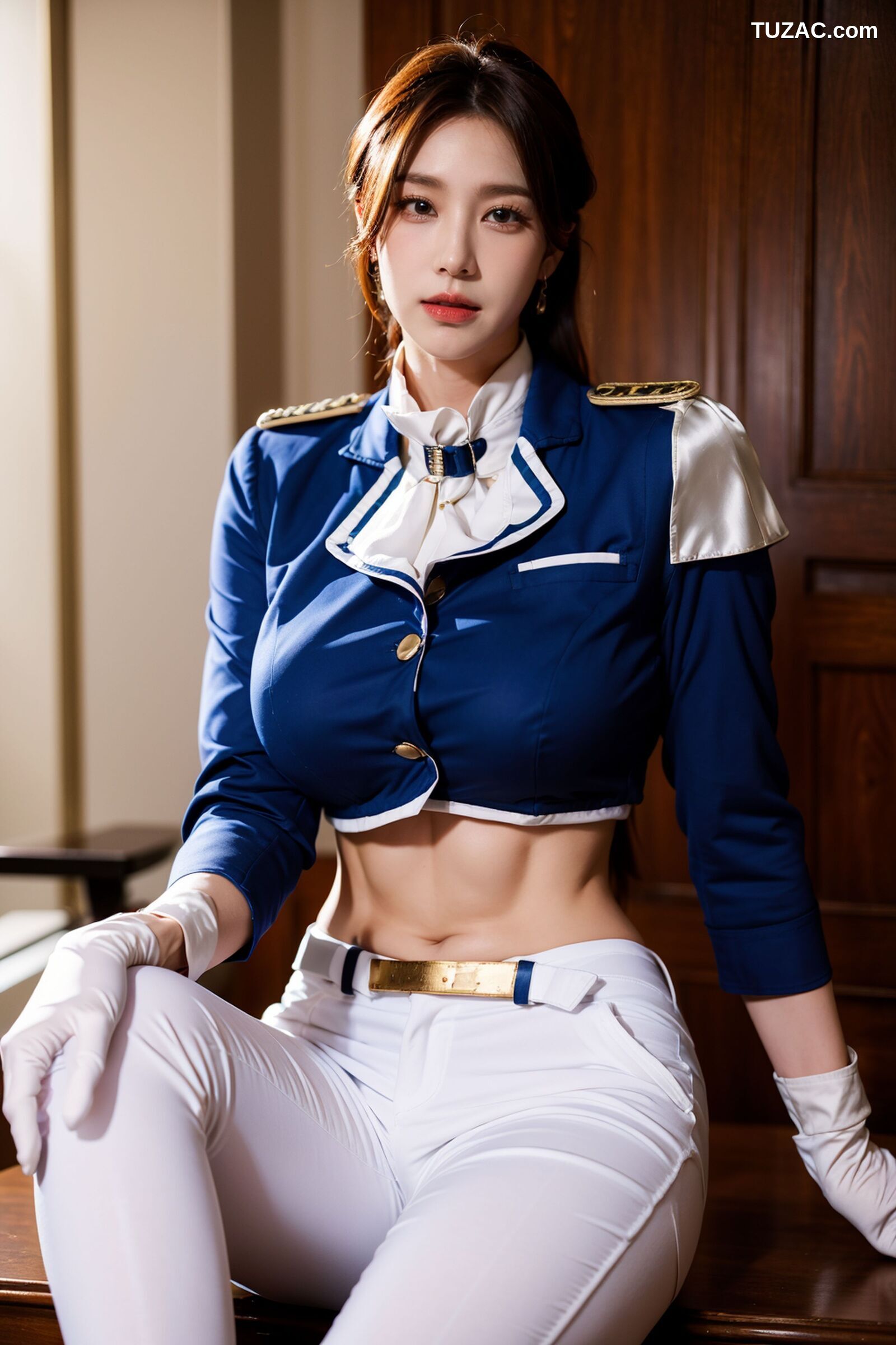 AI美女-超写实-女军官-纯净版