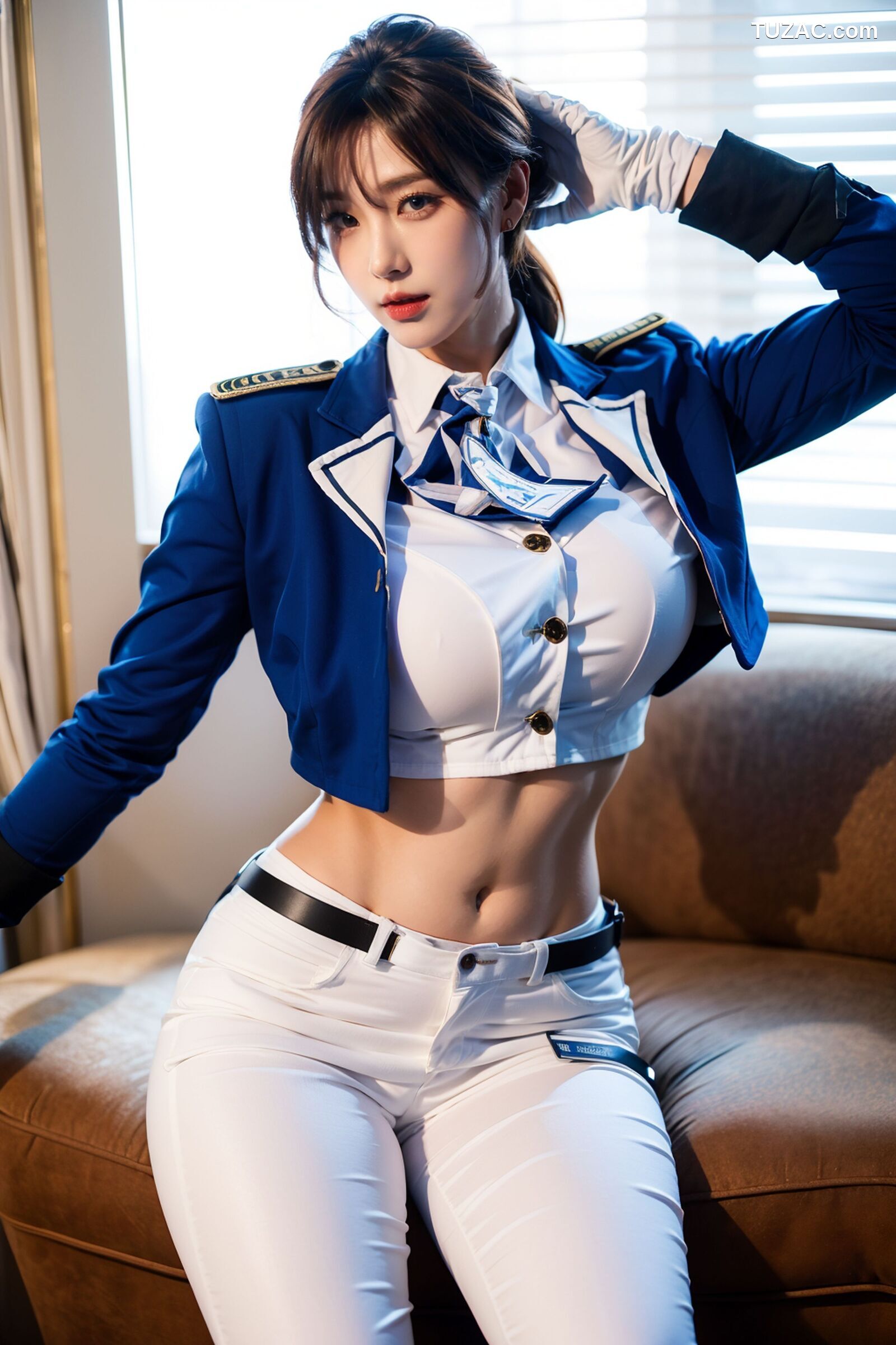 AI美女-超写实-女军官-纯净版