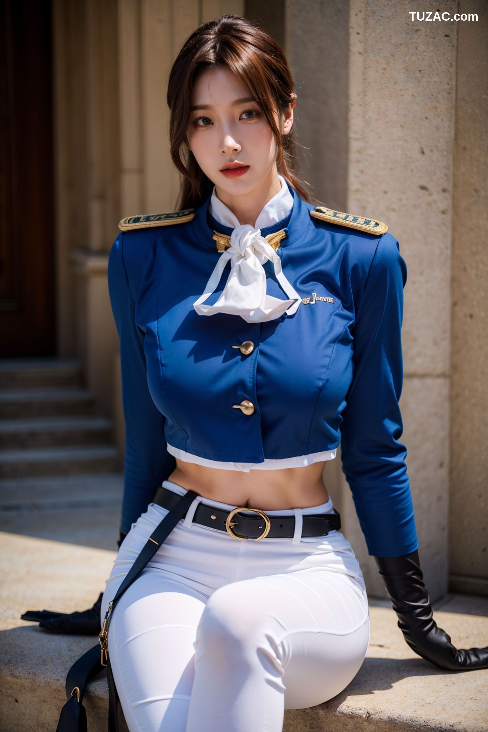 AI美女-超写实-女军官-纯净版