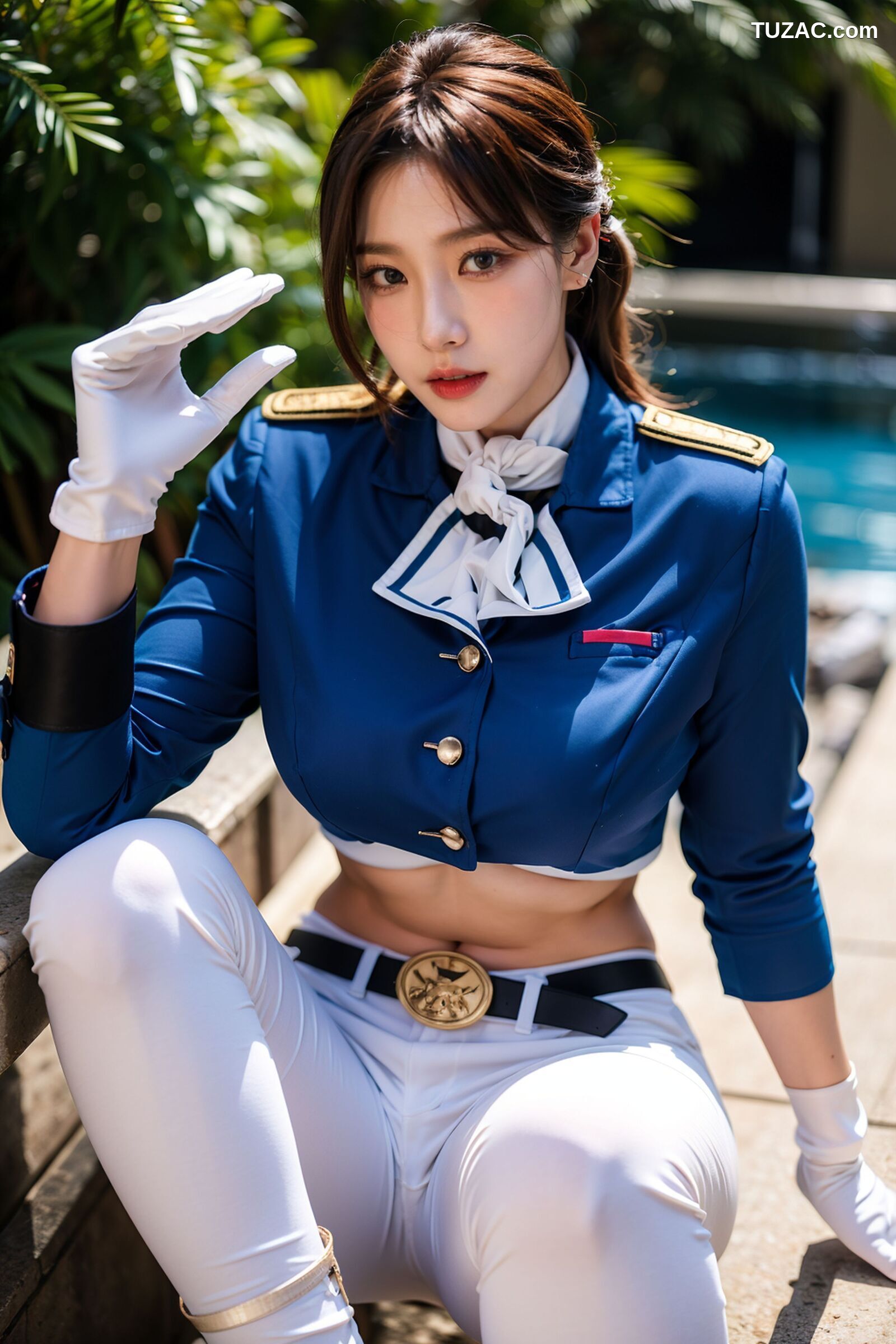 AI美女-超写实-女军官-纯净版