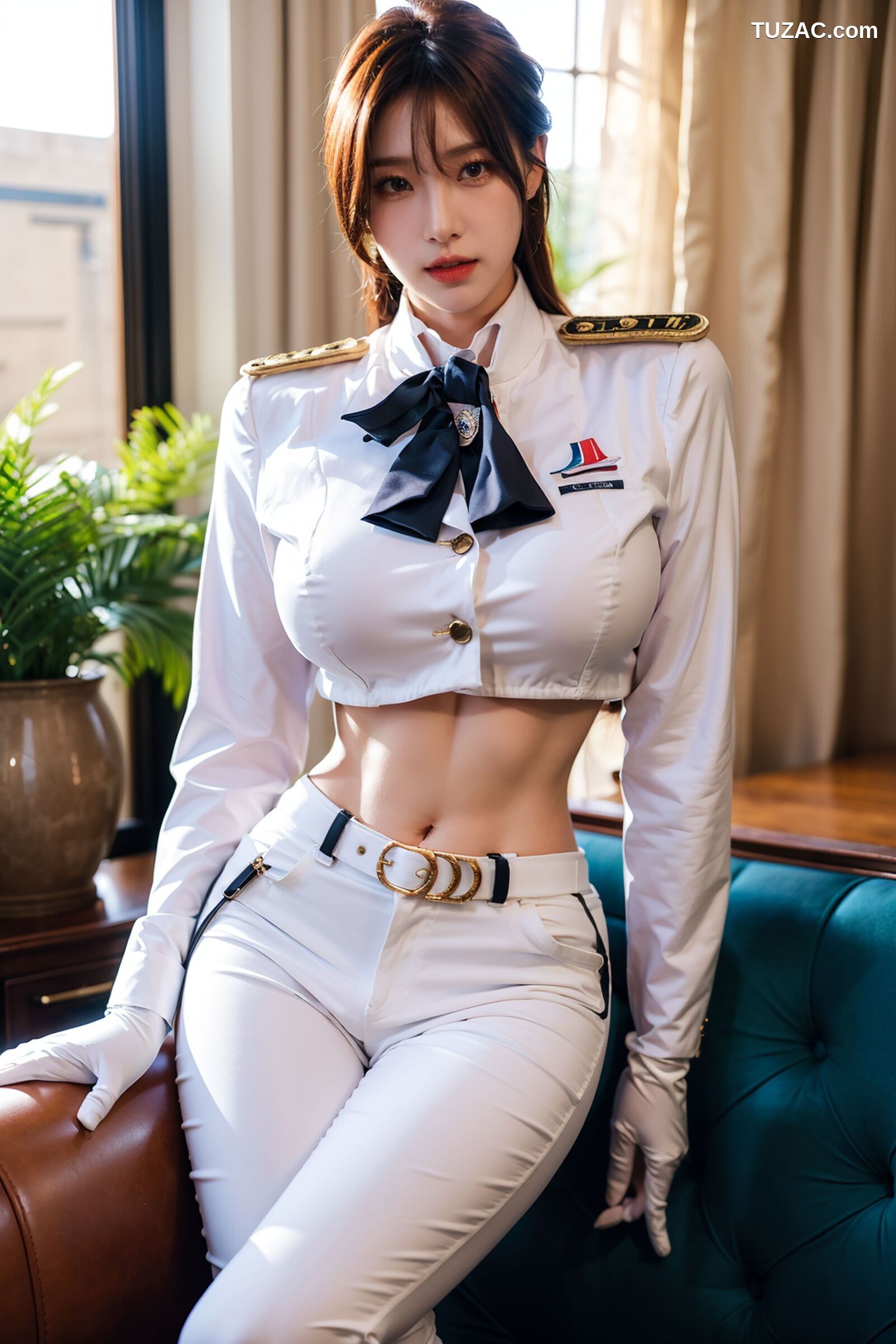 AI美女-超写实-女军官-纯净版