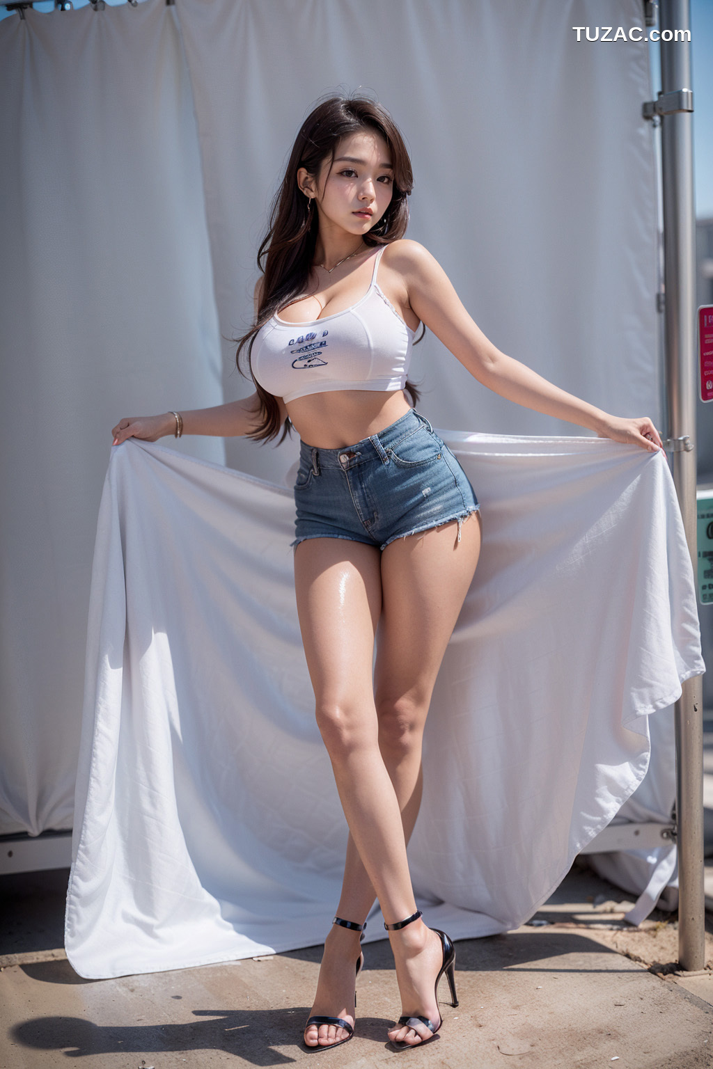 AI美女-超写实-户外性感服饰