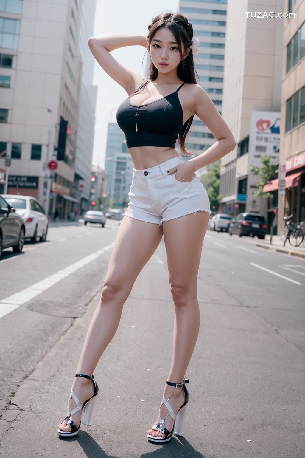 AI美女-超写实-户外性感服饰