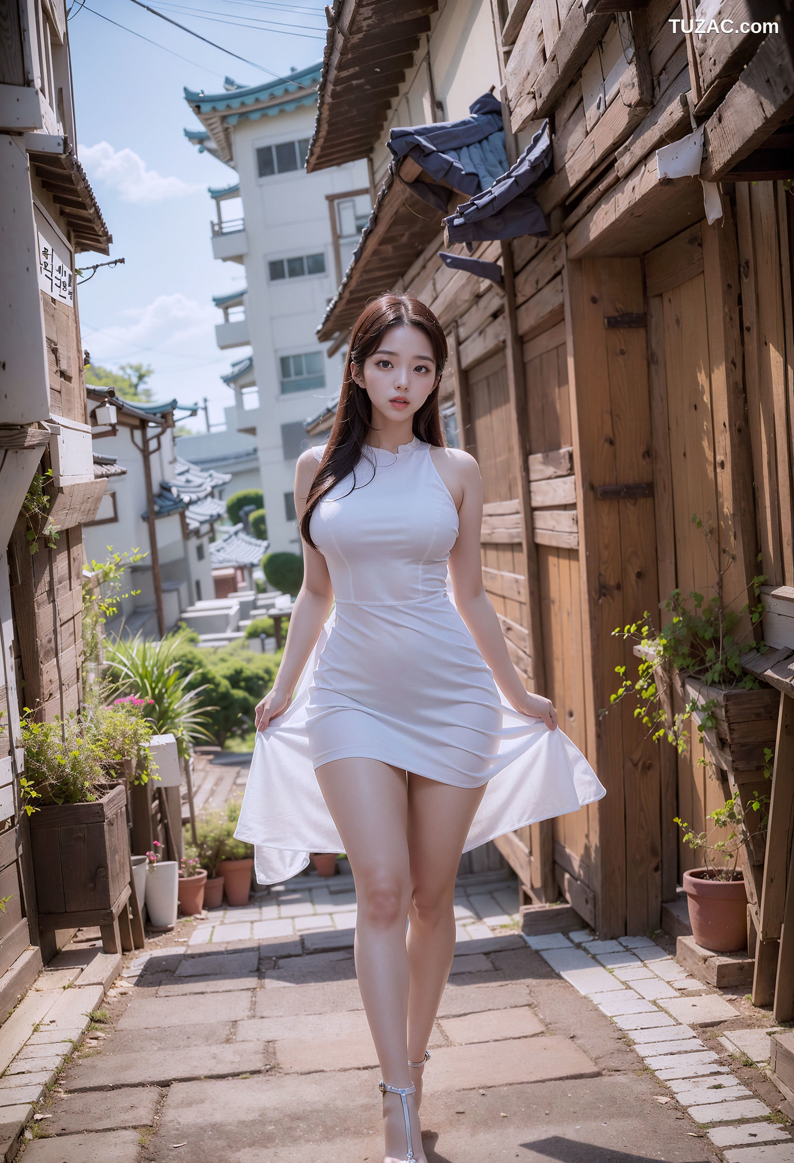 AI美女-超写实-户外性感服饰