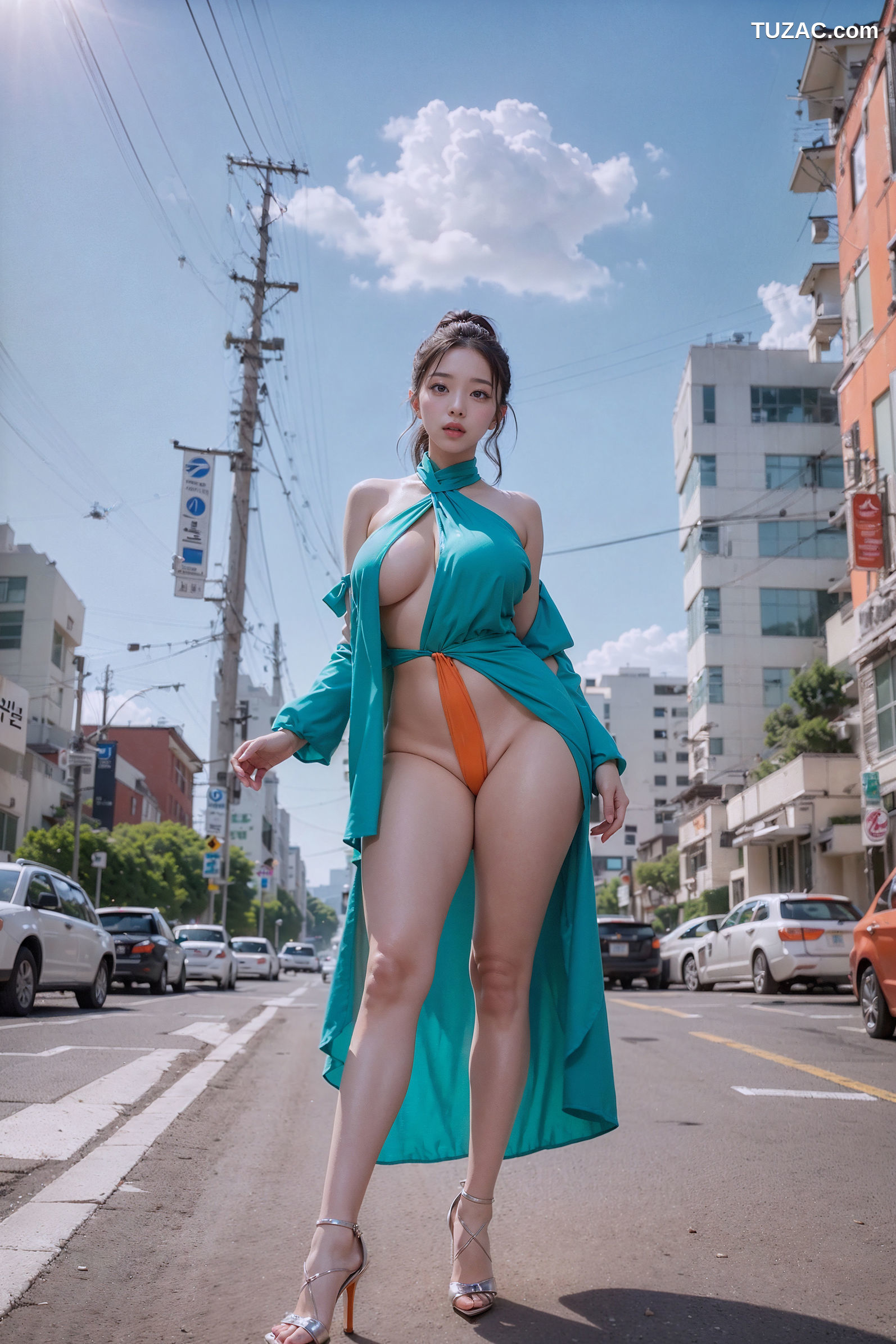 AI美女-超写实-户外性感服饰