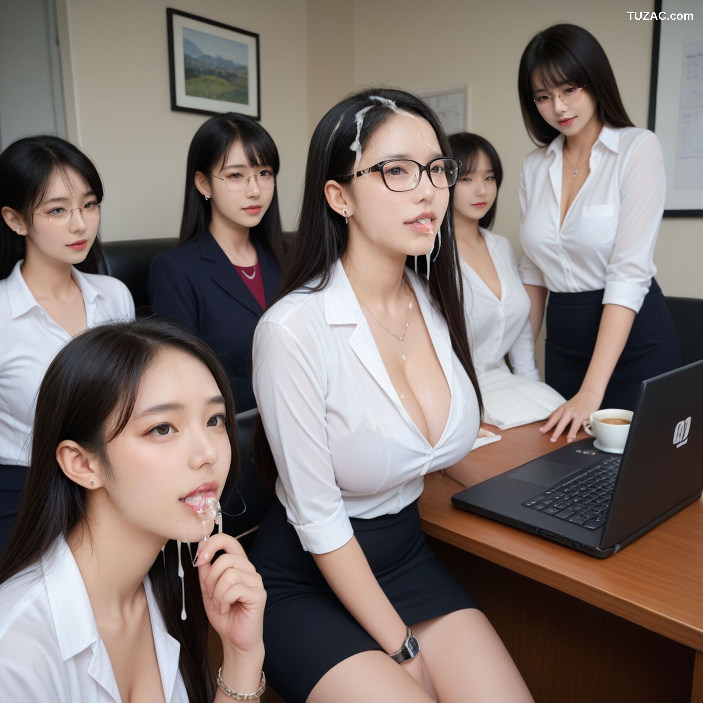 AI美女-超写实-淫荡的办公室女郎们-18禁