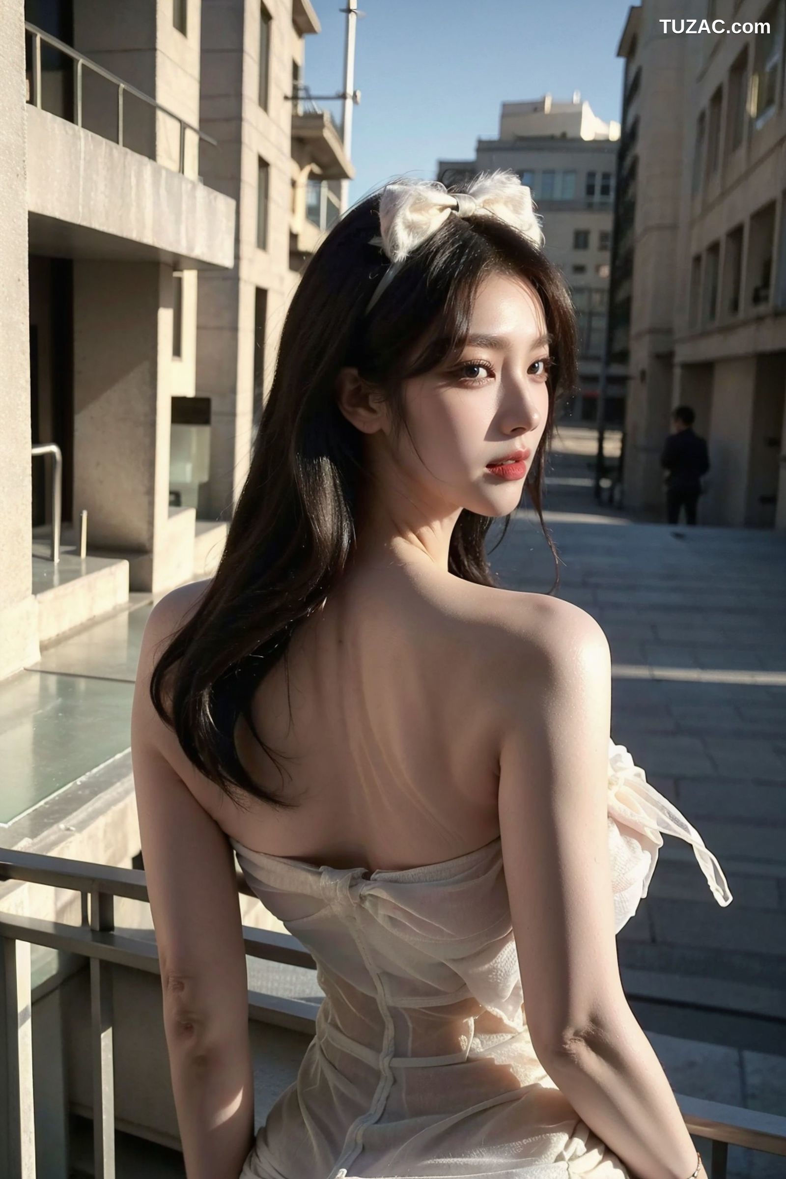 AI美女-超写实-白纱透视内衣