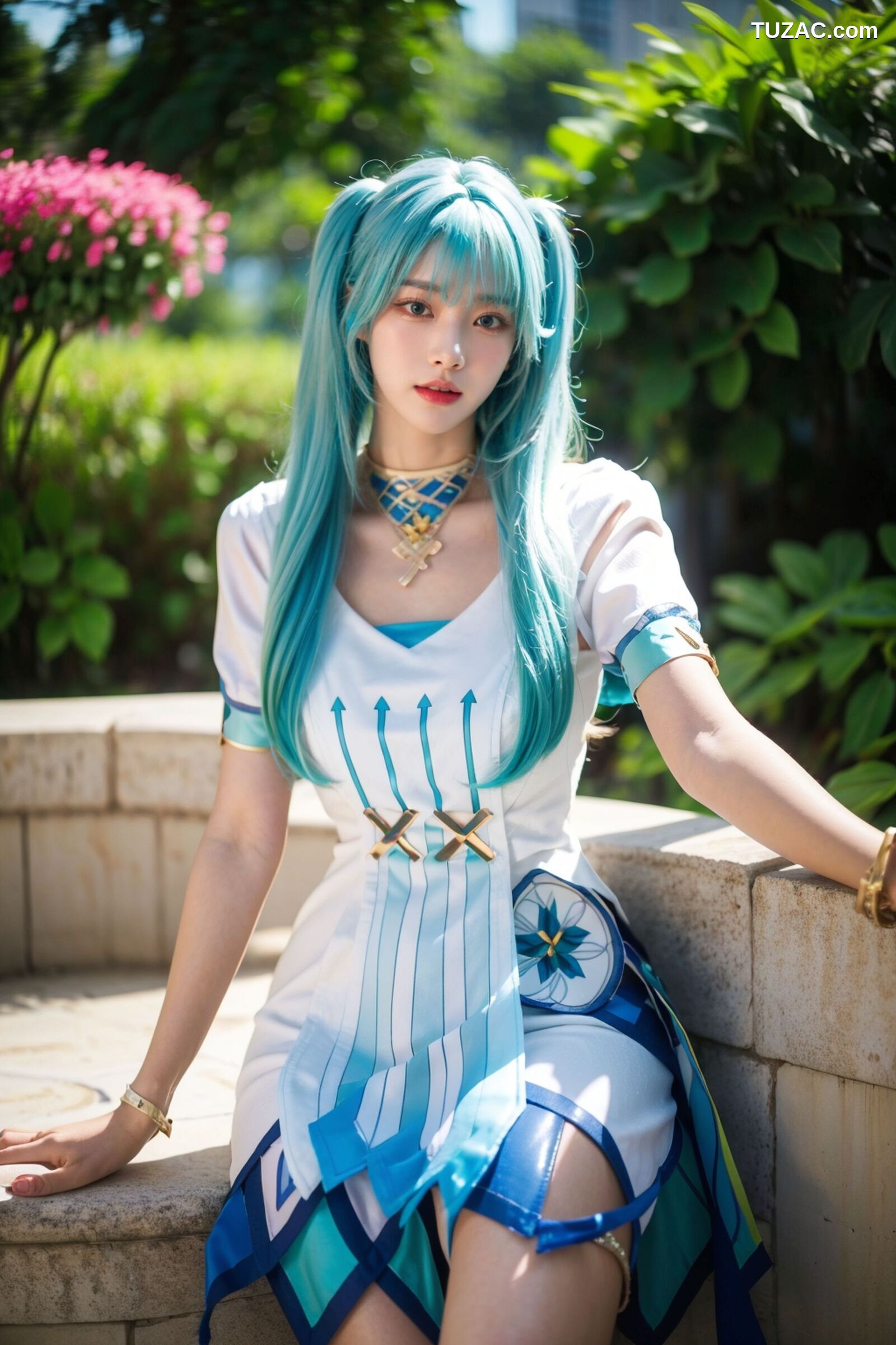 AI美女-超写实-绿发双马尾美女-18禁