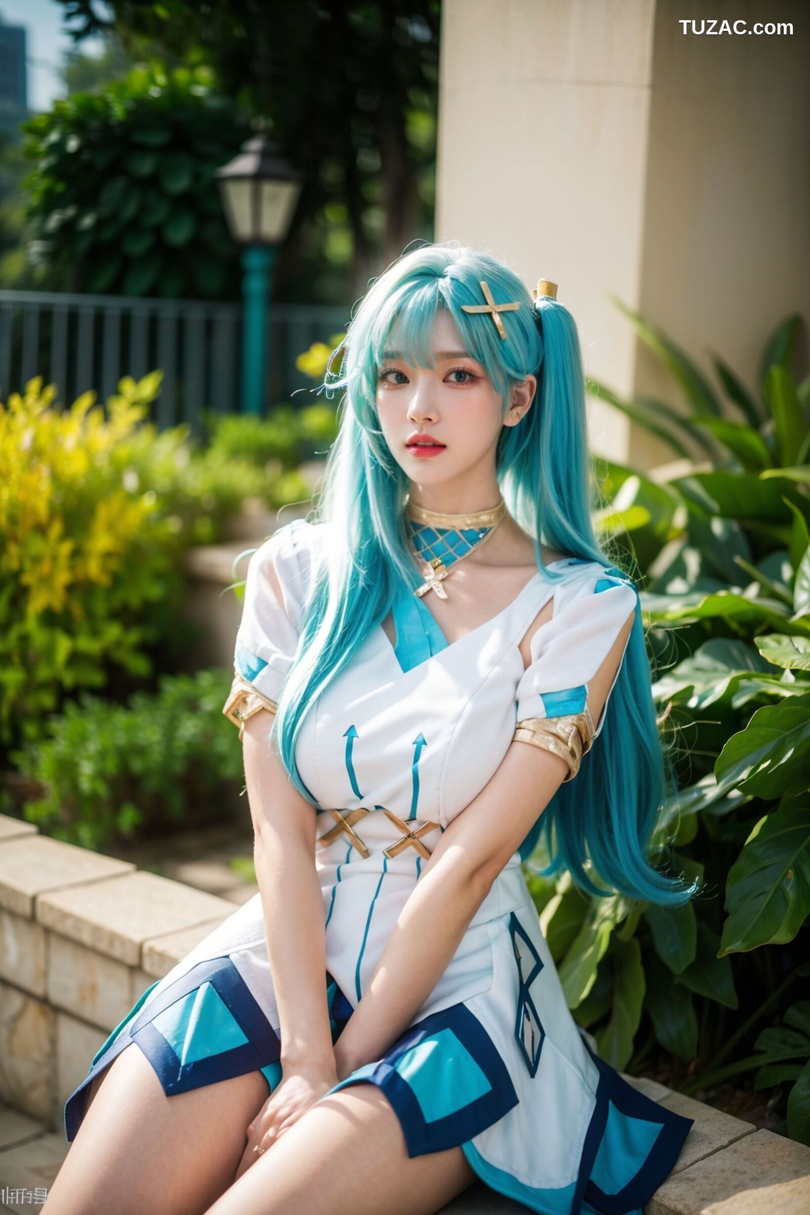 AI美女-超写实-绿发双马尾美女-18禁