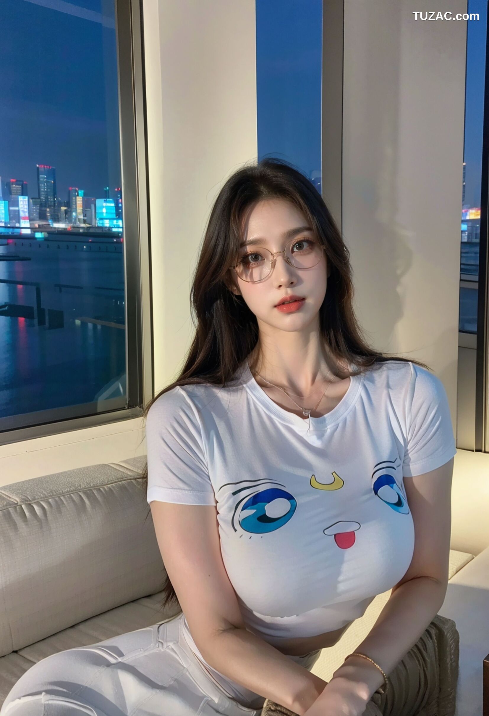 AI美女-超写实-美少女战士-白猫露娜T恤-18禁