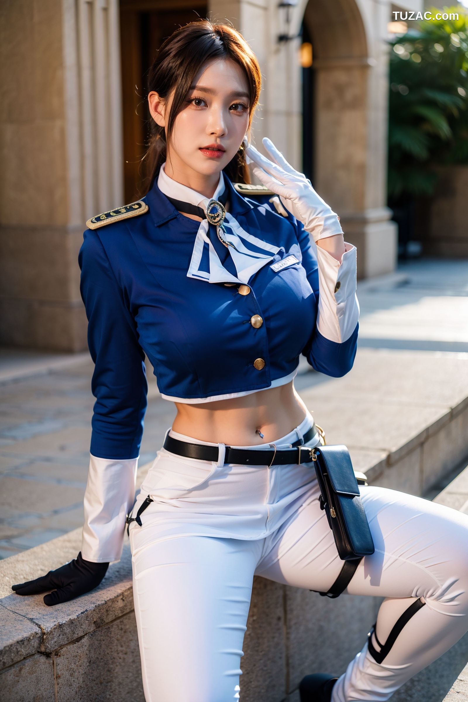 AI美女-超写实-飒爽女兵