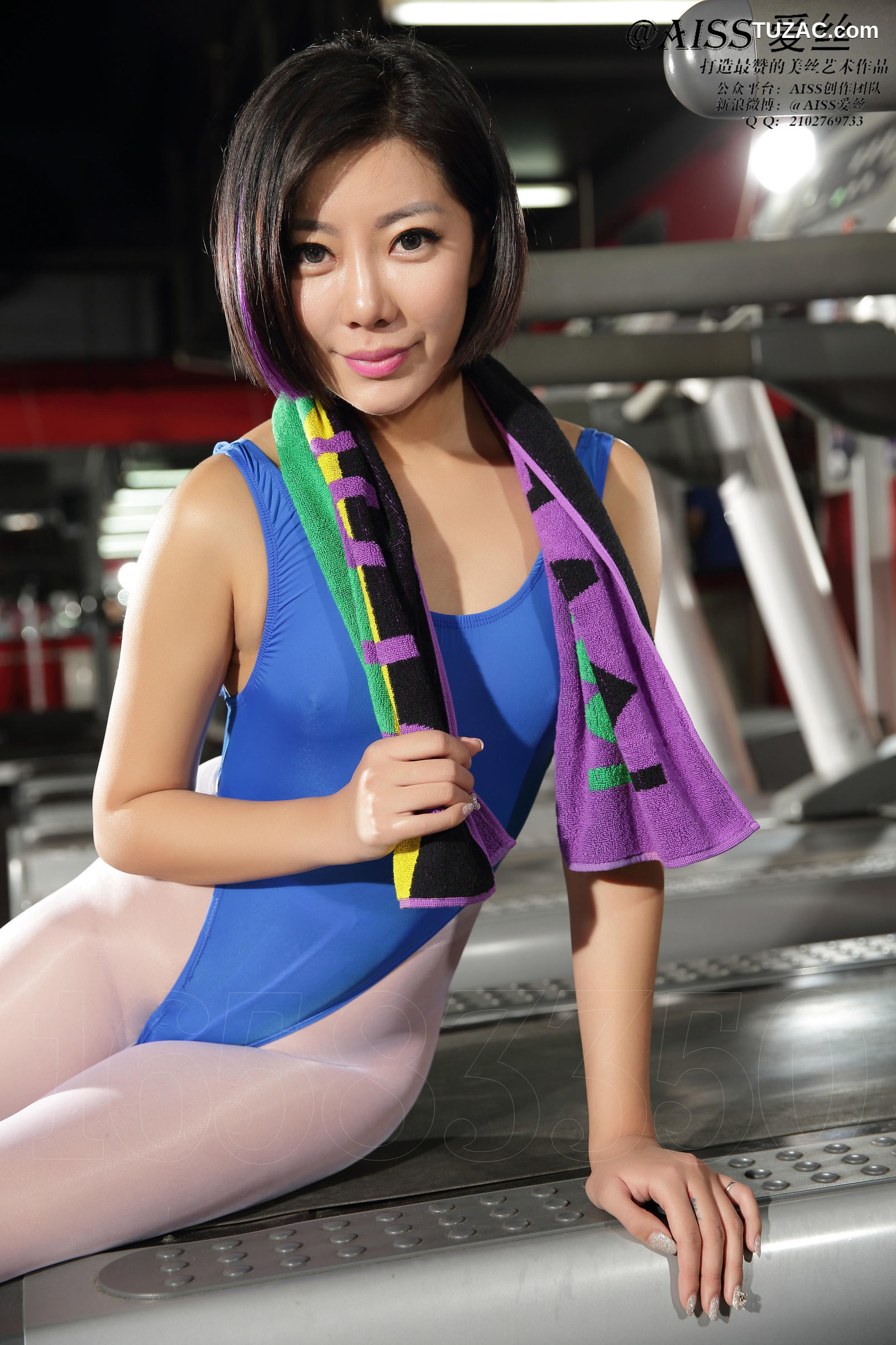 AISS爱丝-F5010-萱萱-《萱萱去健身》