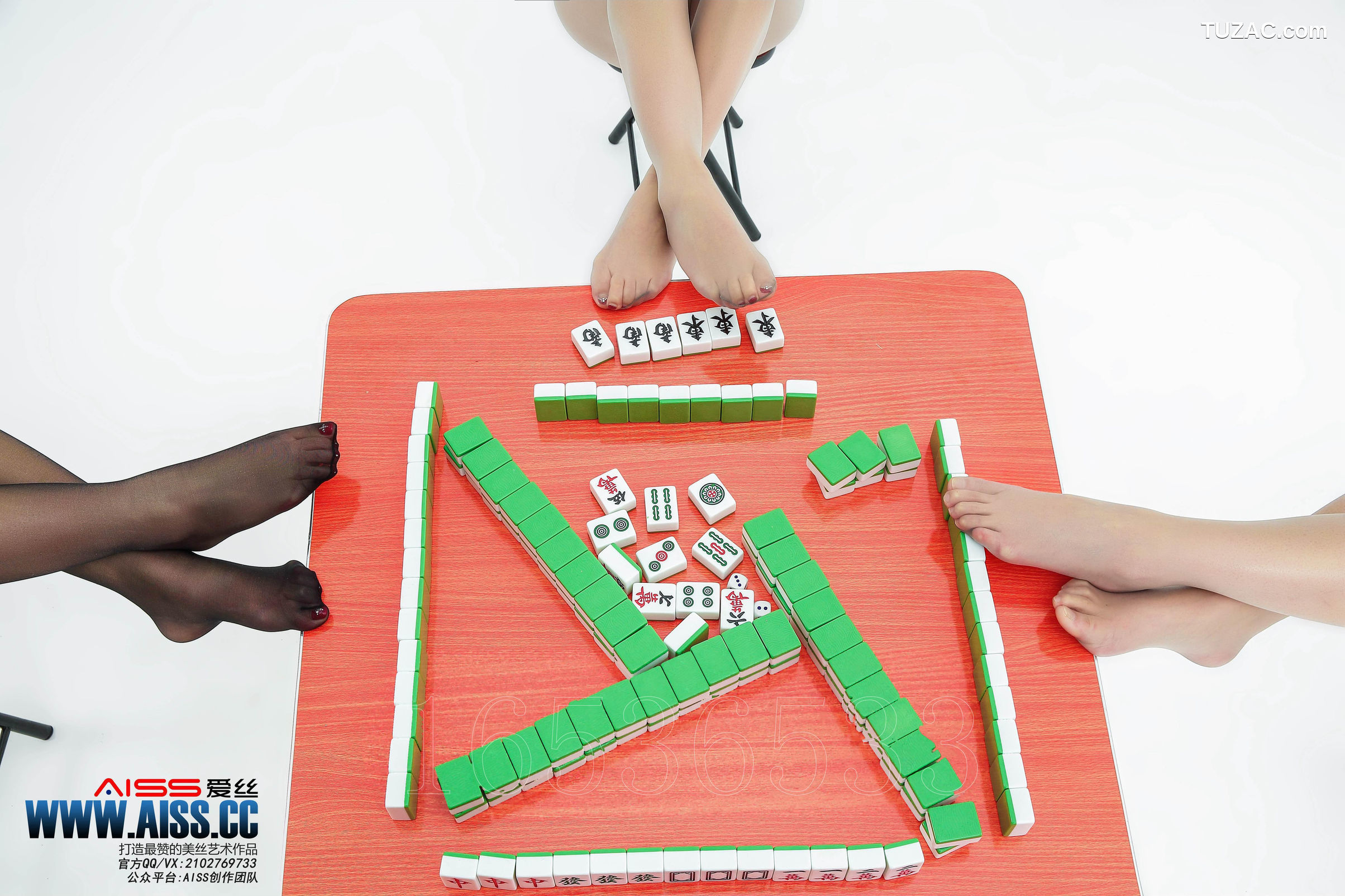 AISS爱丝-F6007-索菲Sofia-欣杨-陈雅漫-《2016新春特辑-美丝麻将-三缺一》