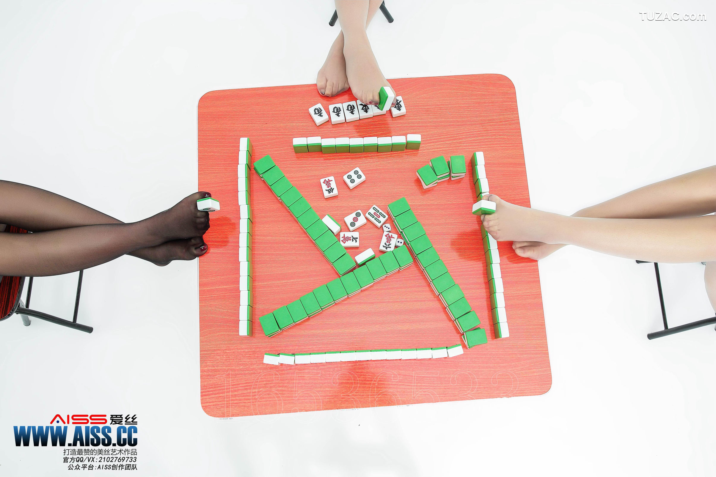 AISS爱丝-F6007-索菲Sofia-欣杨-陈雅漫-《2016新春特辑-美丝麻将-三缺一》