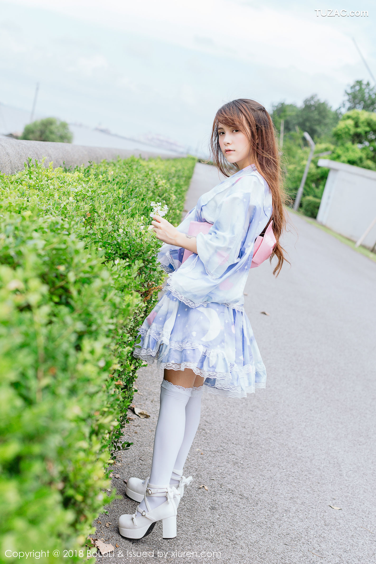 BoLoli波萝社-Vol.118-夏美酱-和服绿树公园