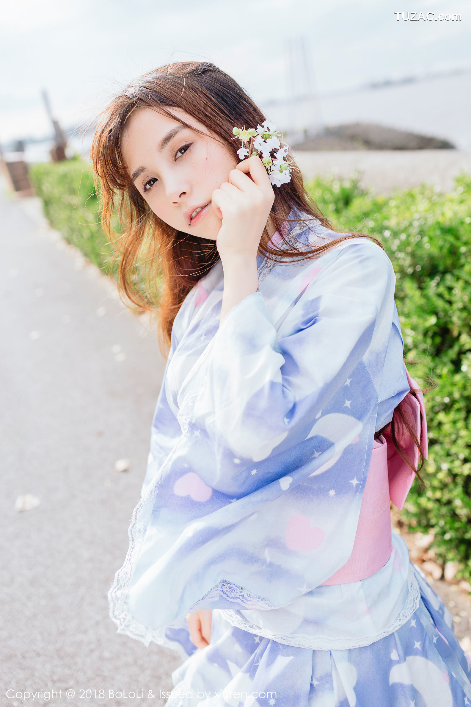 BoLoli波萝社-Vol.118-夏美酱-和服绿树公园