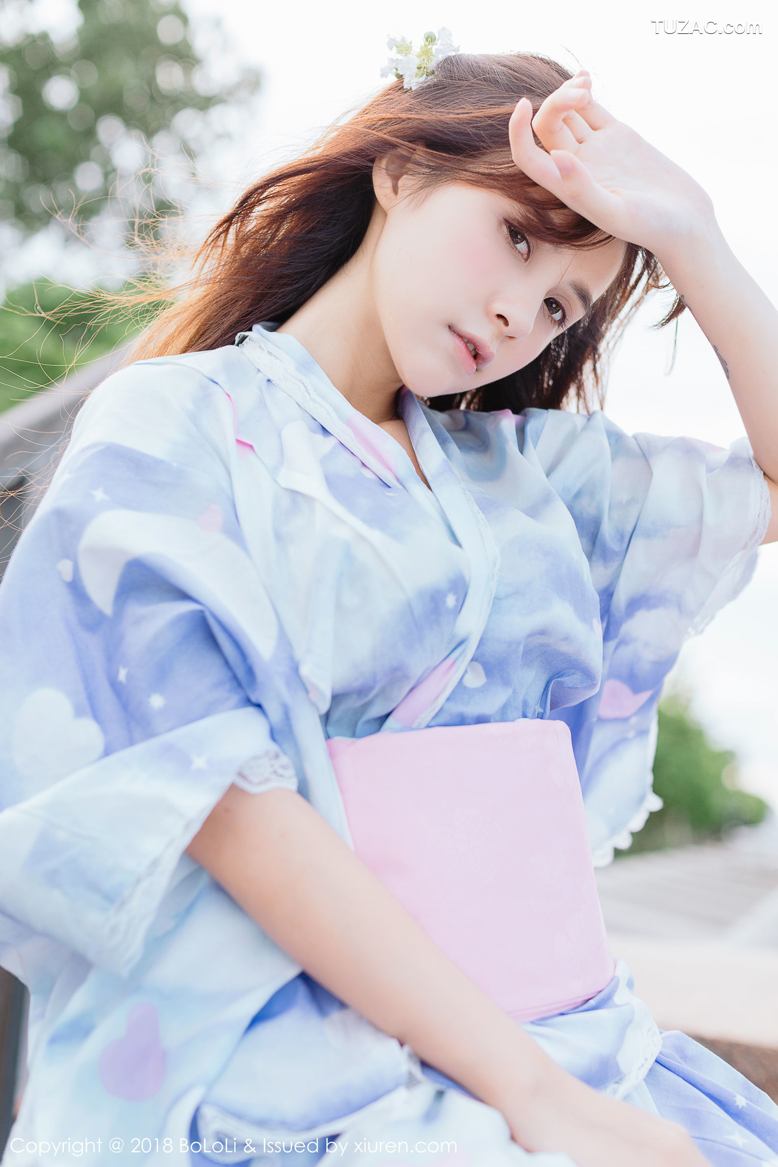BoLoli波萝社-Vol.118-夏美酱-和服绿树公园