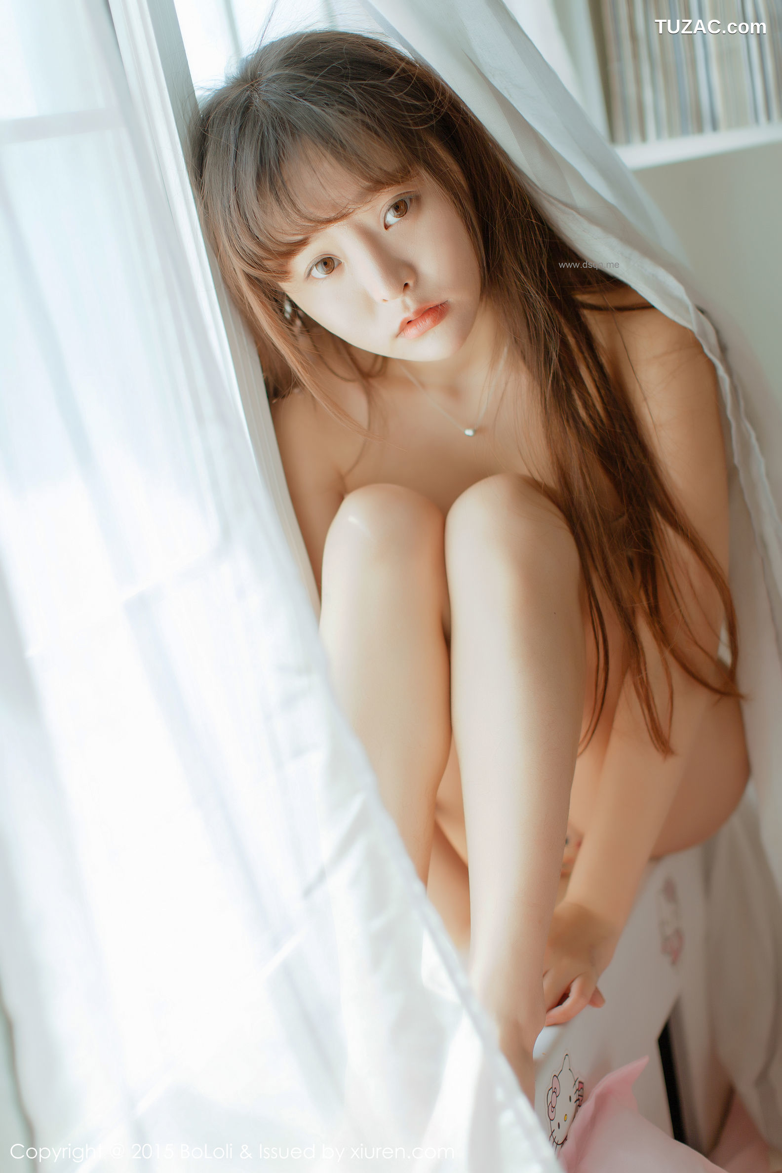 BoLoli波萝社-vol.002-柳侑绮sevenbaby-性感小内衣-白色吊带睡衣
