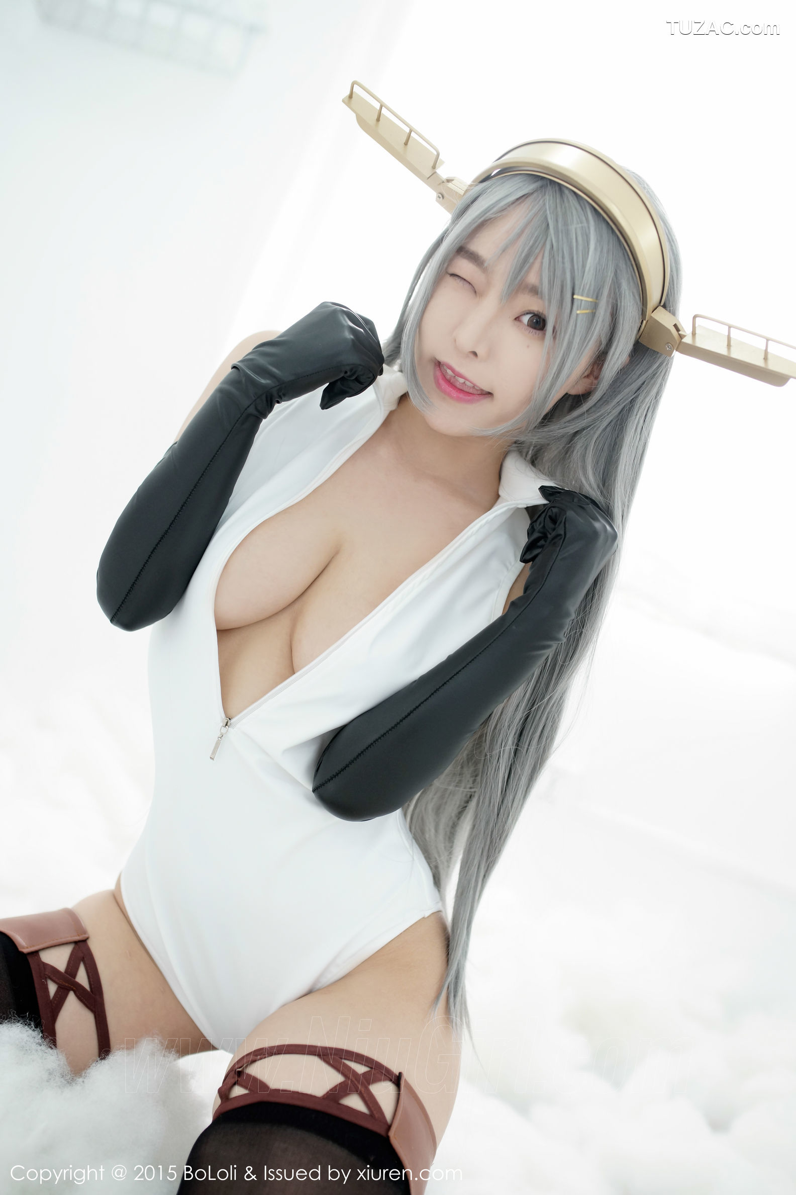 BoLoli波萝社-vol.034-柳侑绮sevenbaby-舰娘collection榛名cos-开胸泳衣版