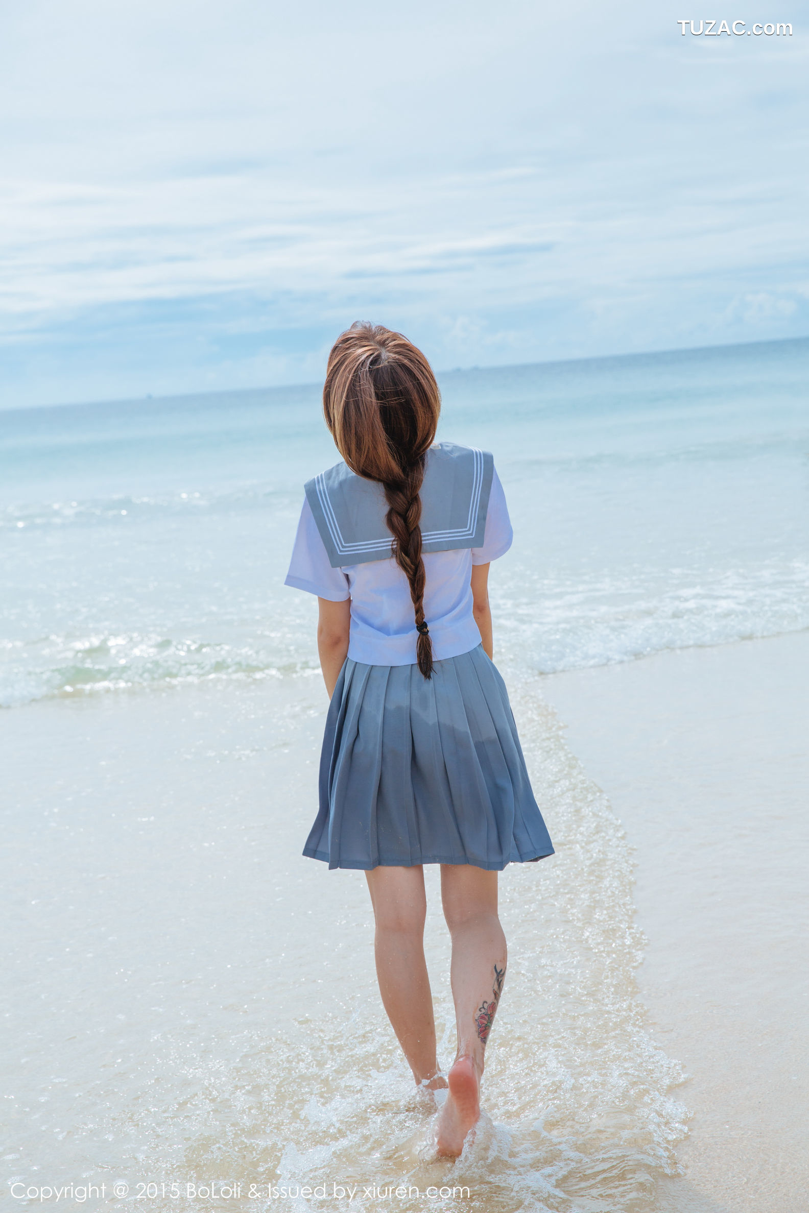 BoLoli波萝社-vol.077-夏美酱-普吉岛旅拍性感厨娘-海边水手装