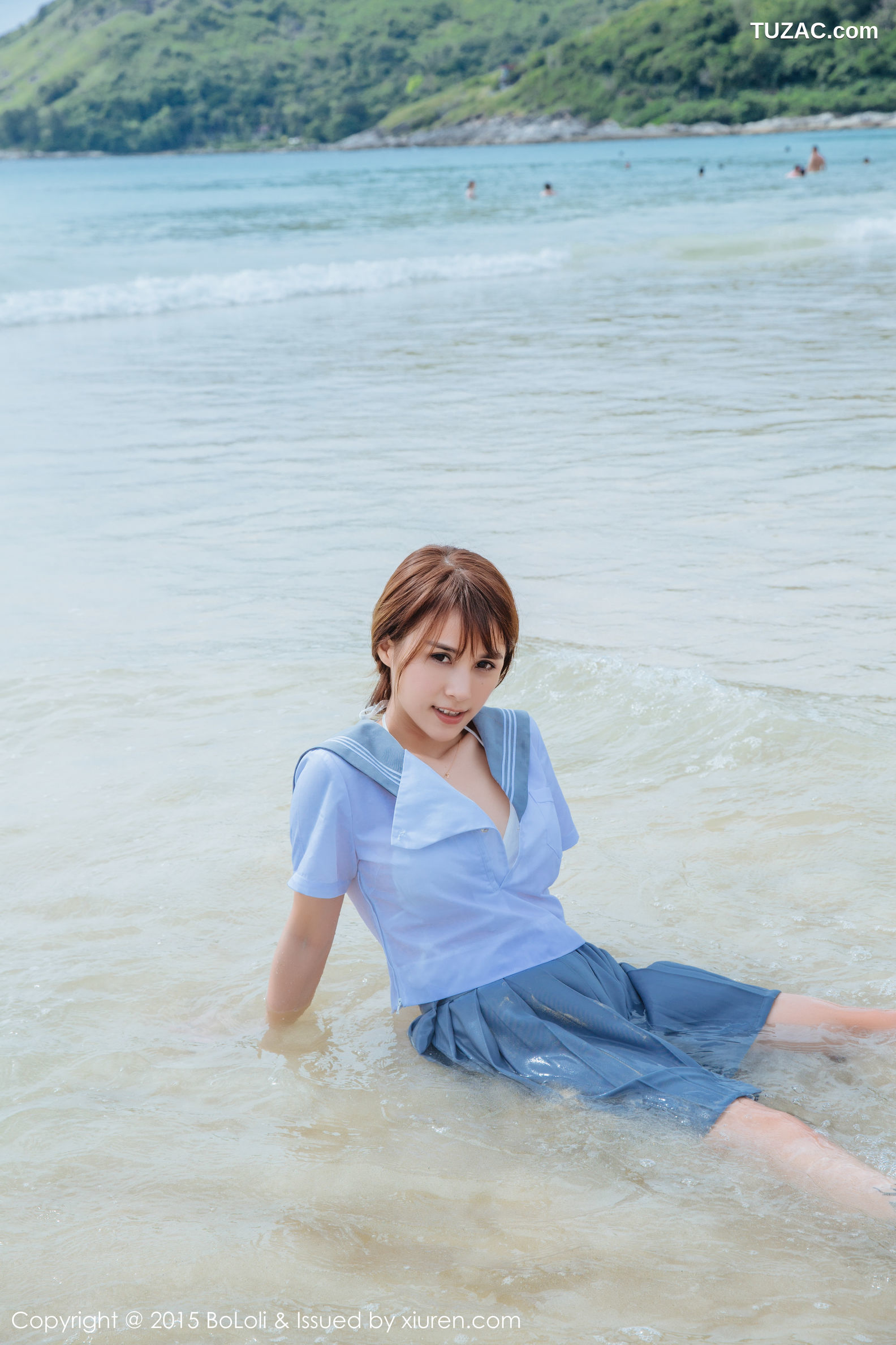 BoLoli波萝社-vol.077-夏美酱-普吉岛旅拍性感厨娘-海边水手装