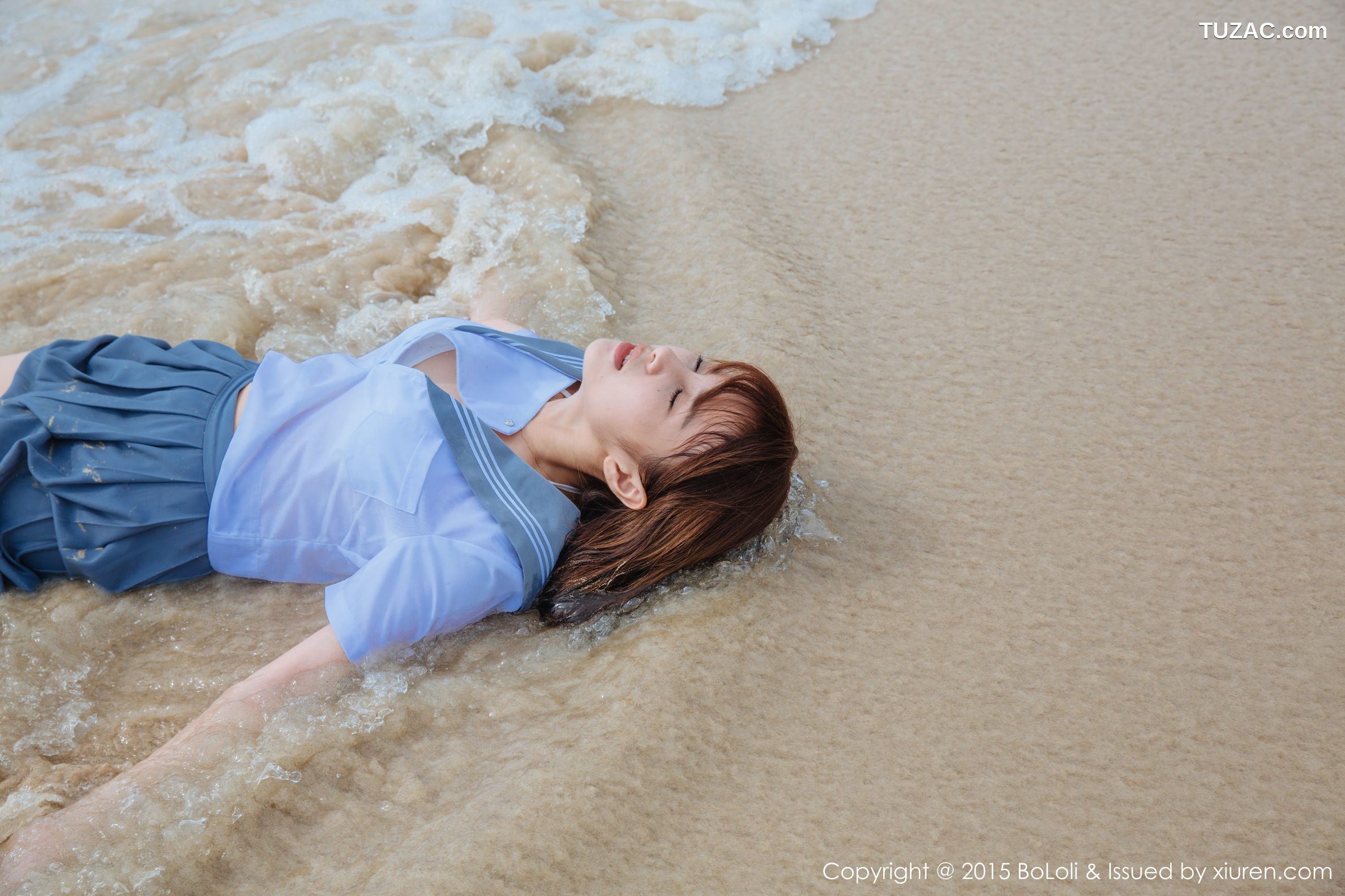 BoLoli波萝社-vol.077-夏美酱-普吉岛旅拍性感厨娘-海边水手装