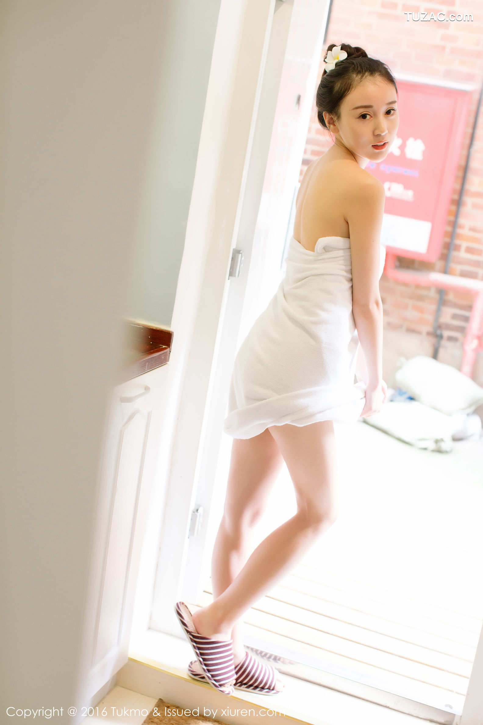 兔几盟-091-赵小米Kitty《居家吊带泳装-浴巾系列》-Tukmo