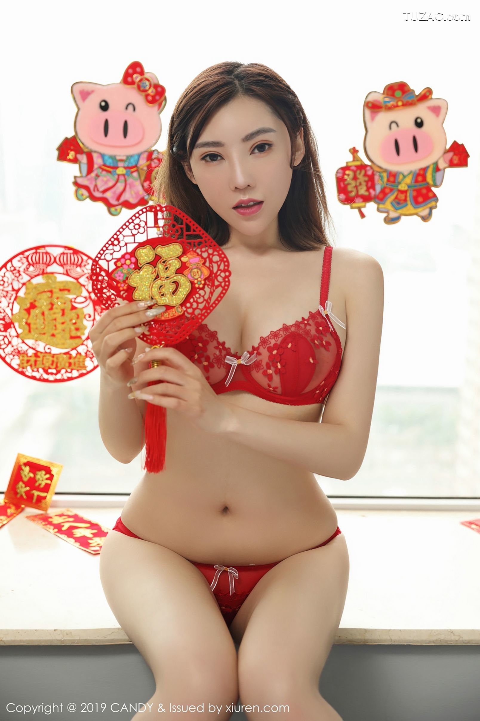 Candy网红馆-070-萌汉药Baby很酷-《春节喜庆不失性感内衣》-2019.02.11