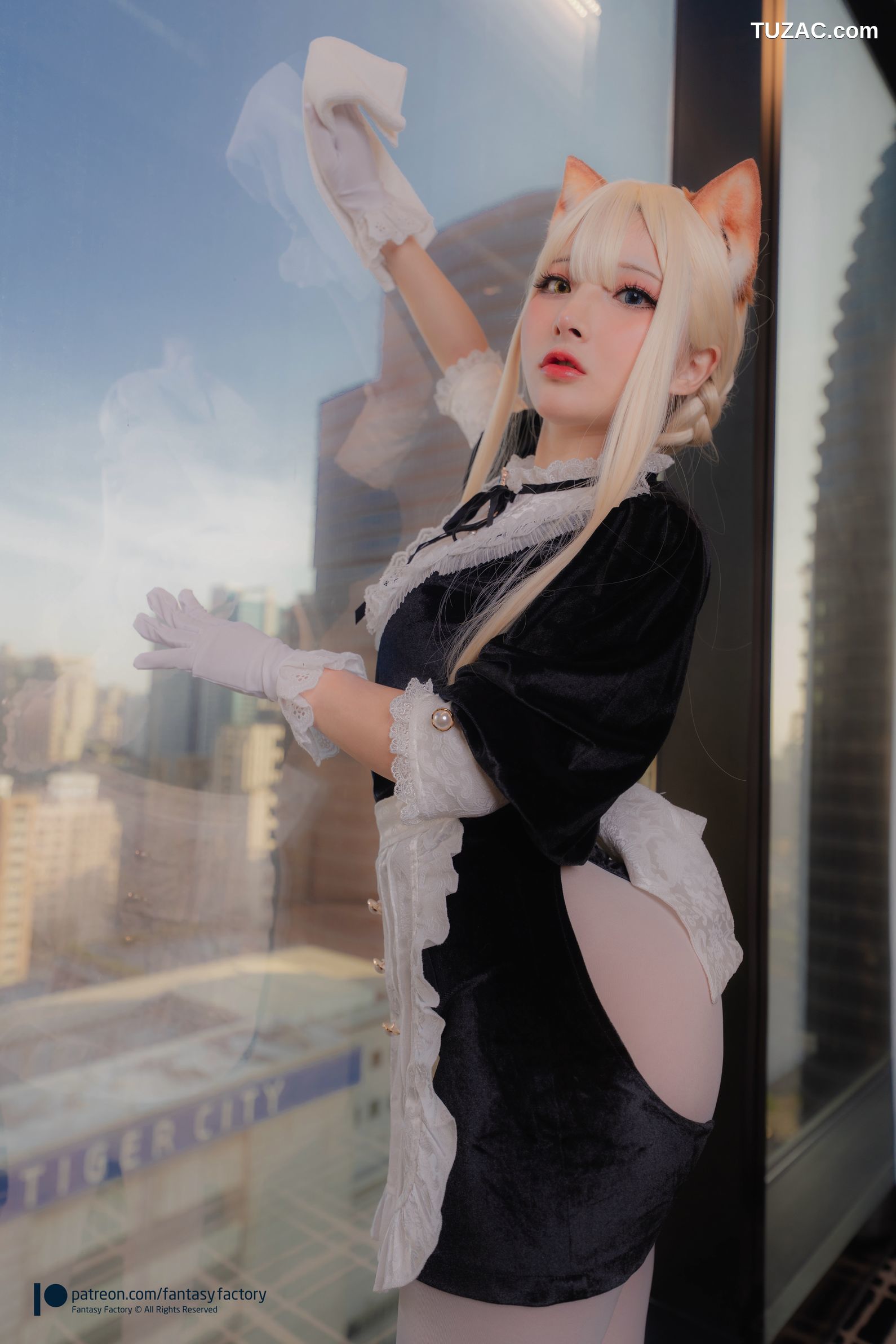 Fantasy-Factory-小丁Ding-网络相册泄露版-Web-Photobook-Leak-橙Yuzumi女仆装