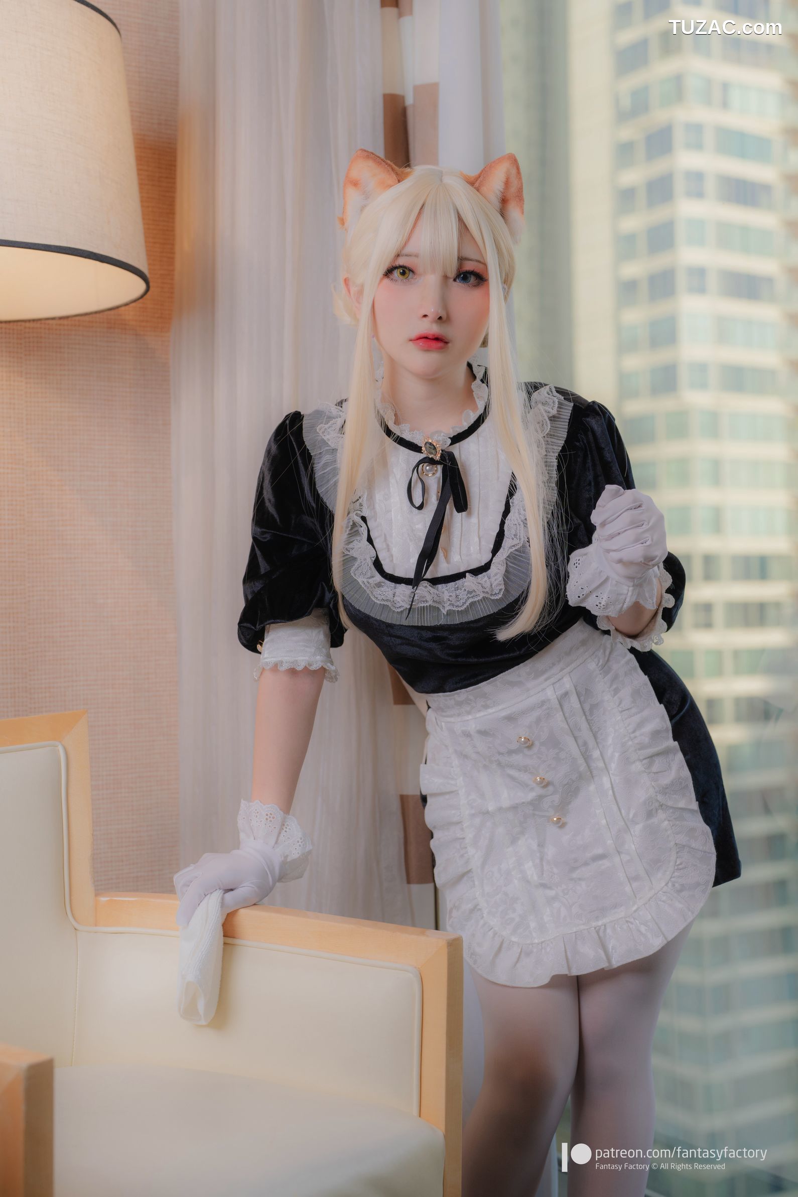 Fantasy-Factory-小丁Ding-网络相册泄露版-Web-Photobook-Leak-橙Yuzumi女仆装