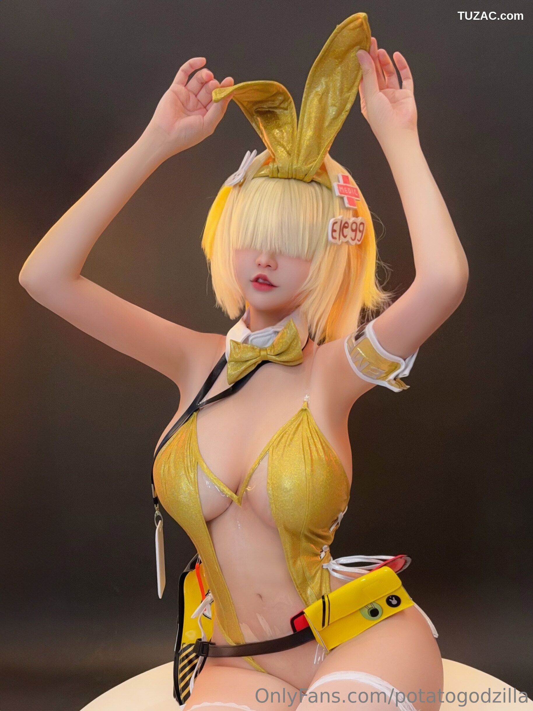 Potato-Godzilla-Elegg-Bunny-Suit-胜利女神-妮姬-兔女郎装