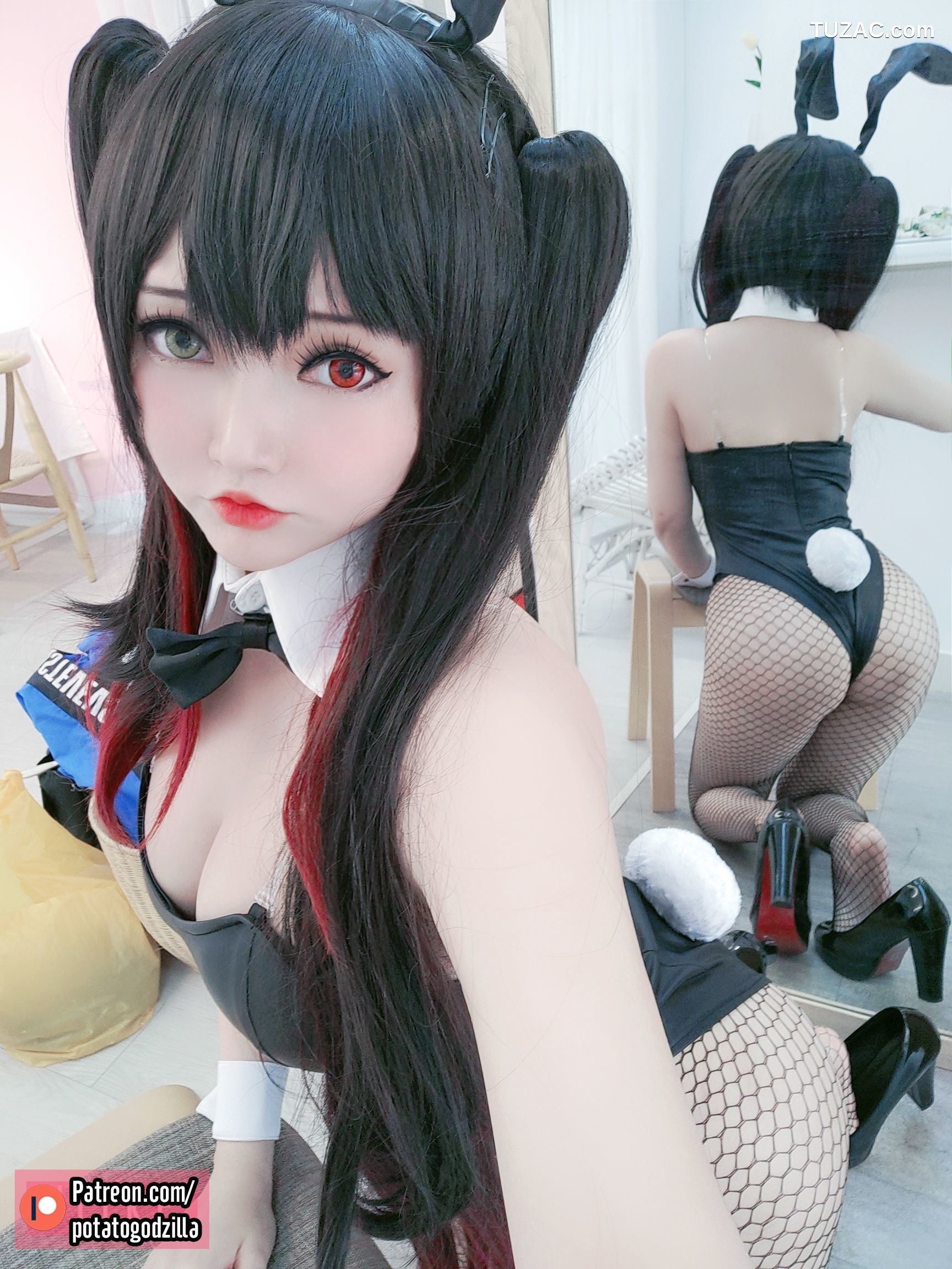 Potato-Godzilla-Kurumi-Tokisaki-Bunny-Girl