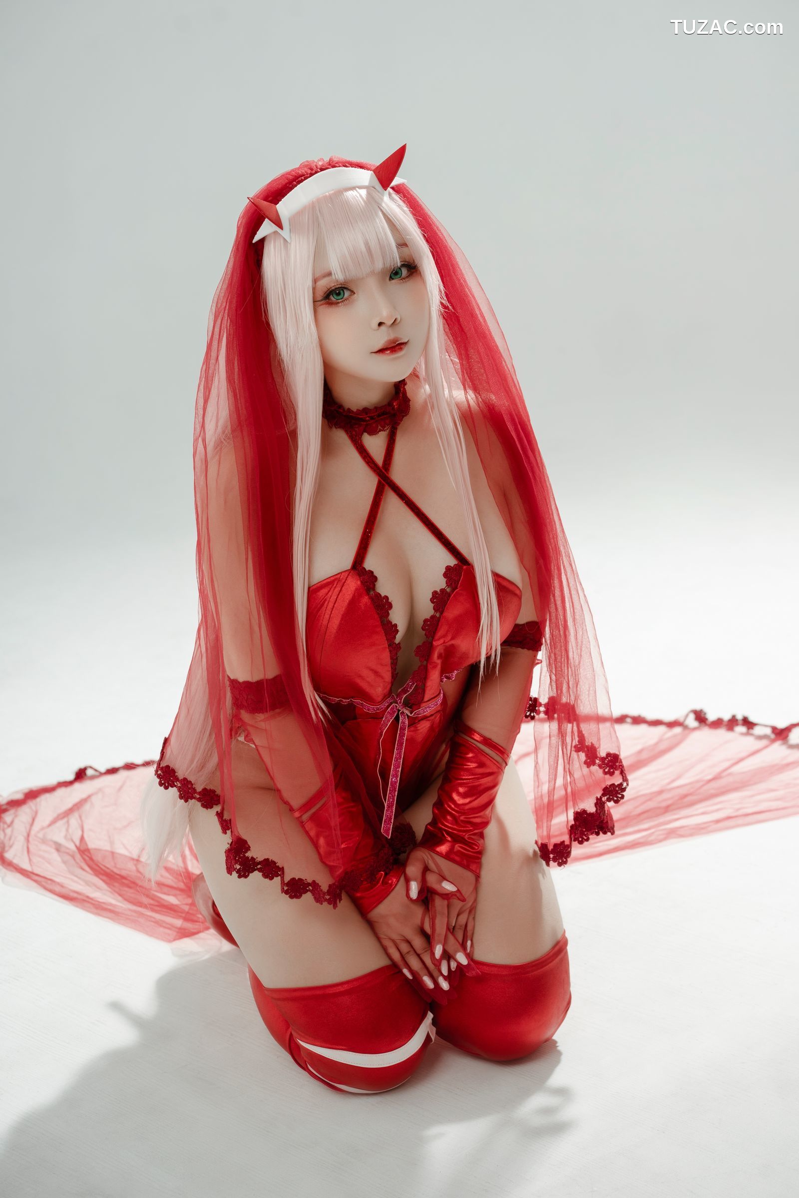 Sayo-Momo-《情迷弗兰克斯》-零二-婚纱装-Zero-Two-Wedding-Dress